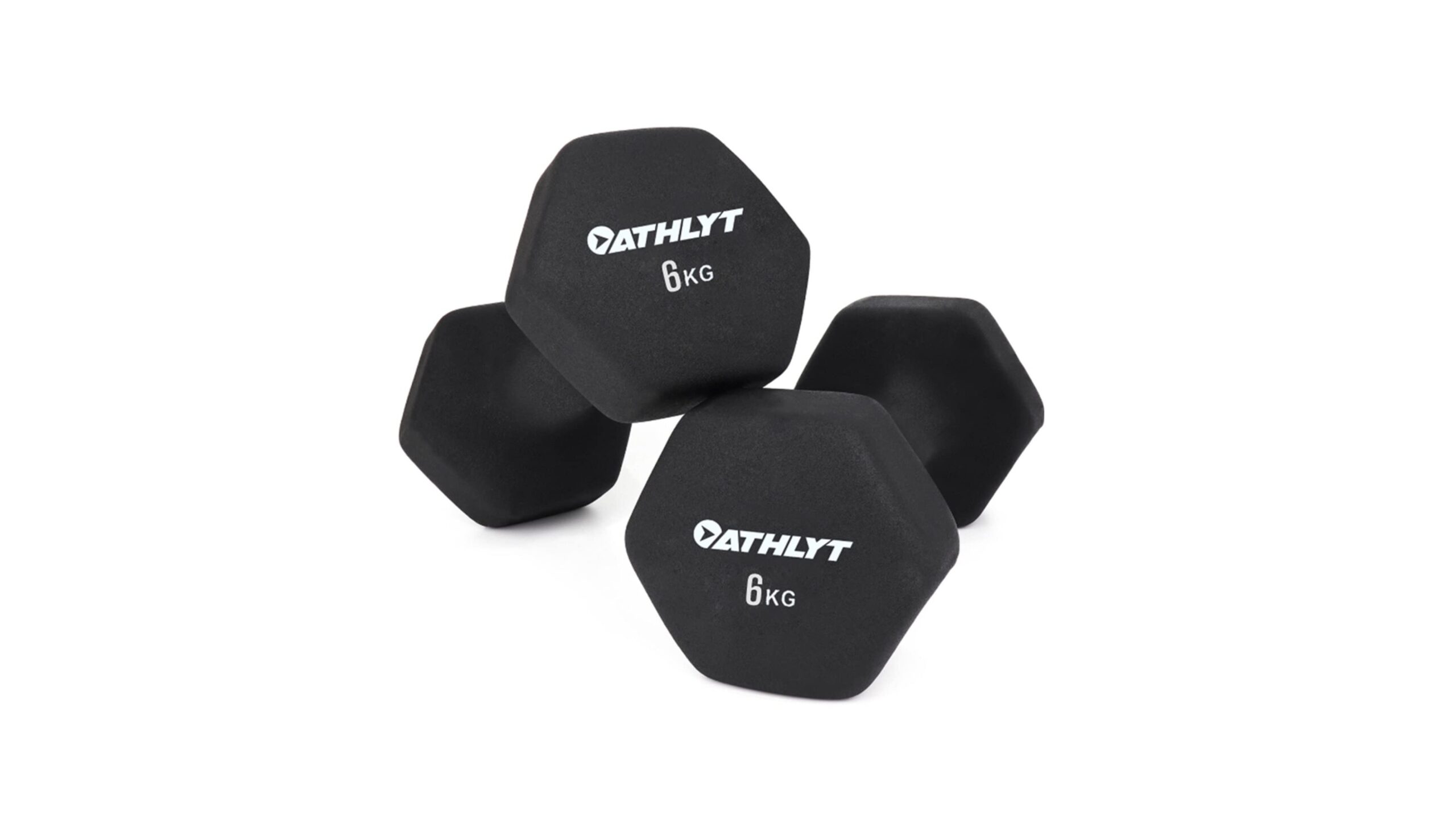 Athlyt neoprene dumbbell set, colorful hand weights for beginner-friendly home strength