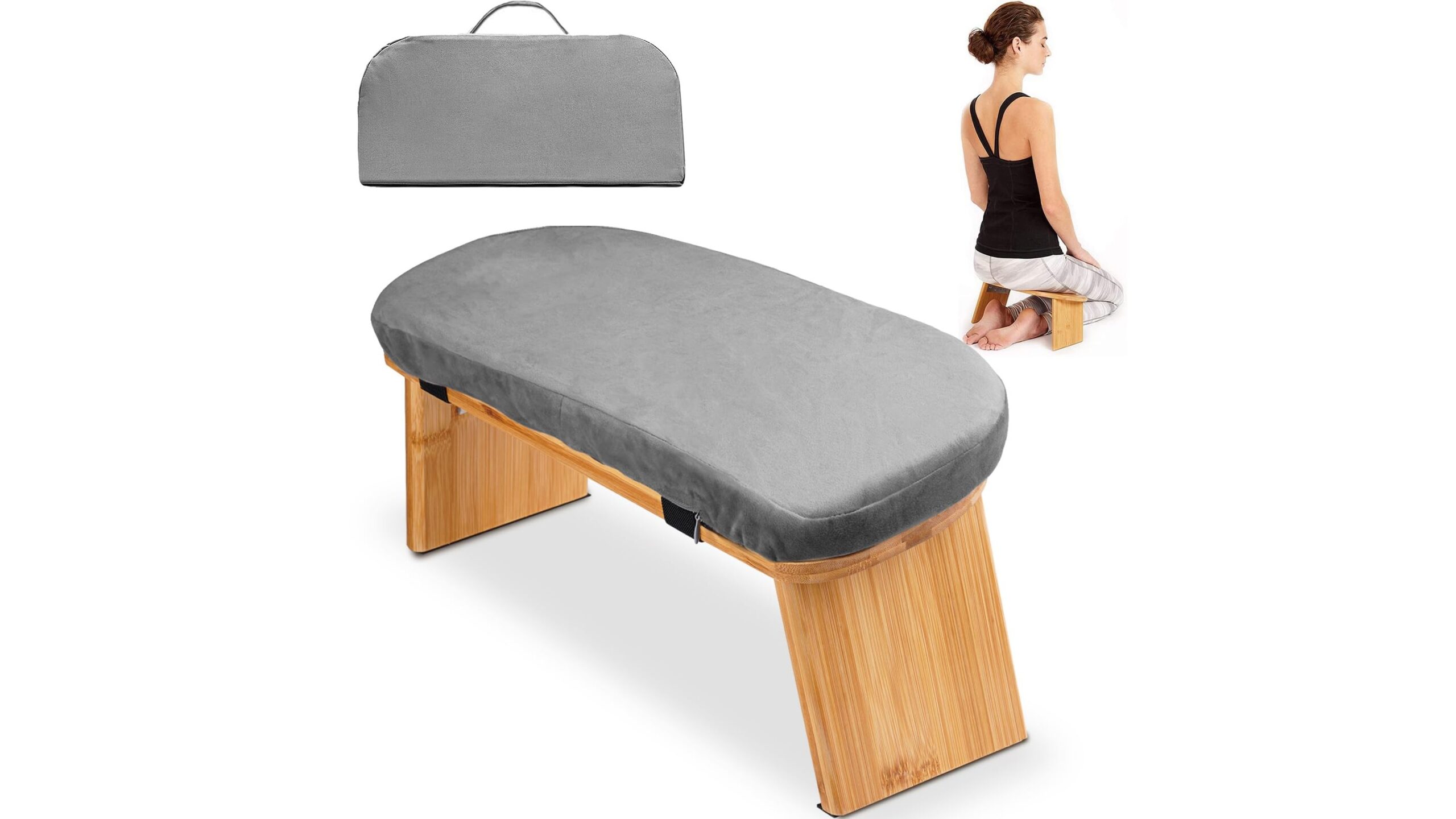 Hihealer foldable meditation bench, a compact seat to support post-workout mindfulness