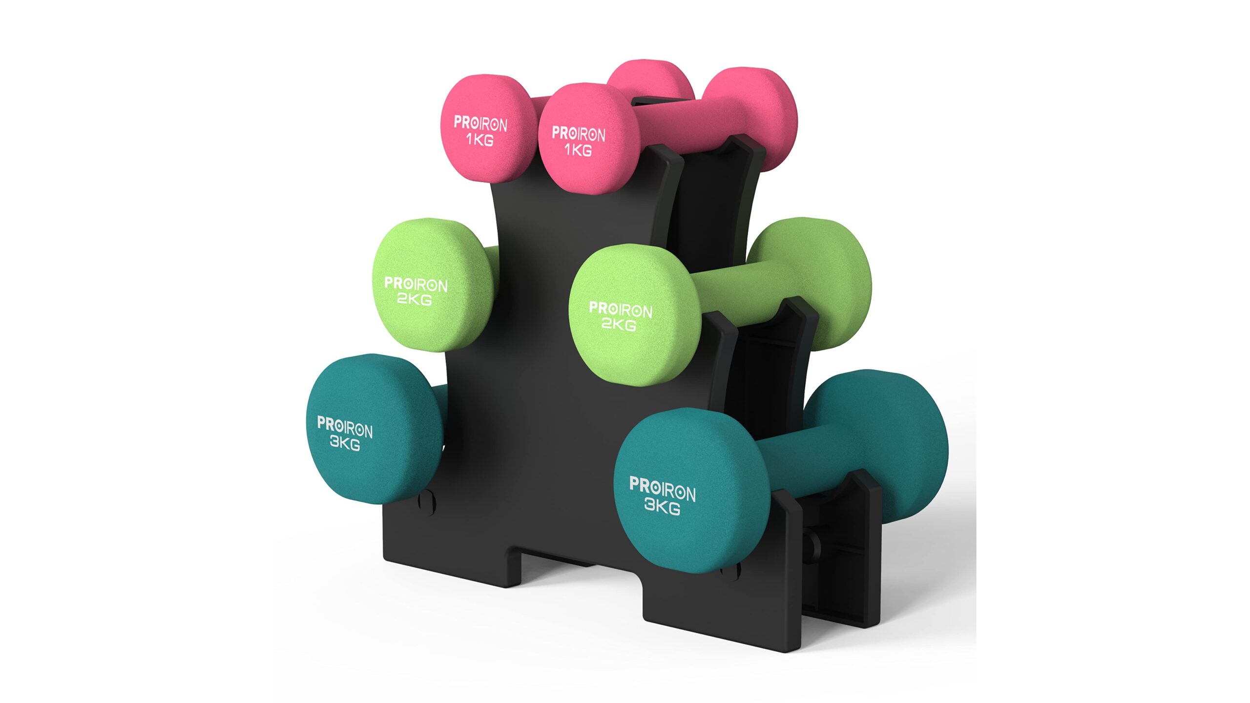 PROIRON neoprene dumbbell set, manubri antiscivolo colorati per l’home gym in offerta su Amazon