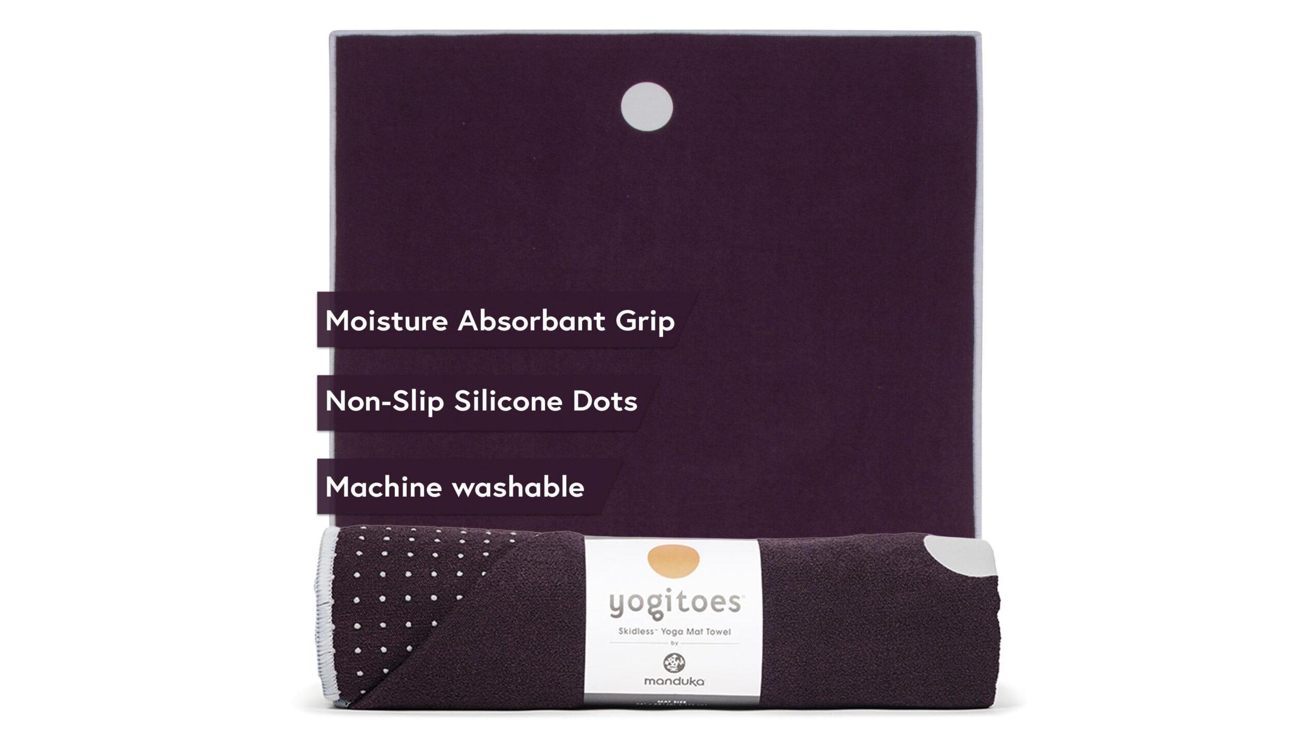 Manduka yogitoes yoga towel, il tappetino-asciugamano antiscivolo ideale per hot yoga e home workout intensi