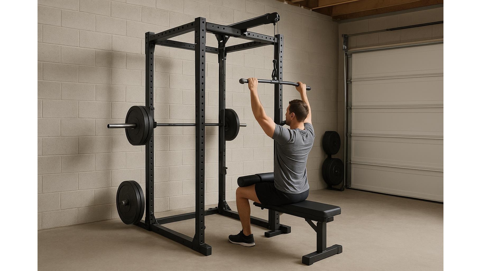 Rack-mounted cable column add-ons: turn your power rack into a full home gym
