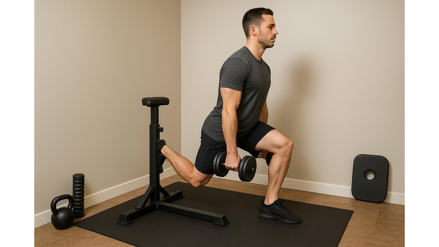 Home Bulgarian split squat stands: how to choose stable single-leg supports for small spaces