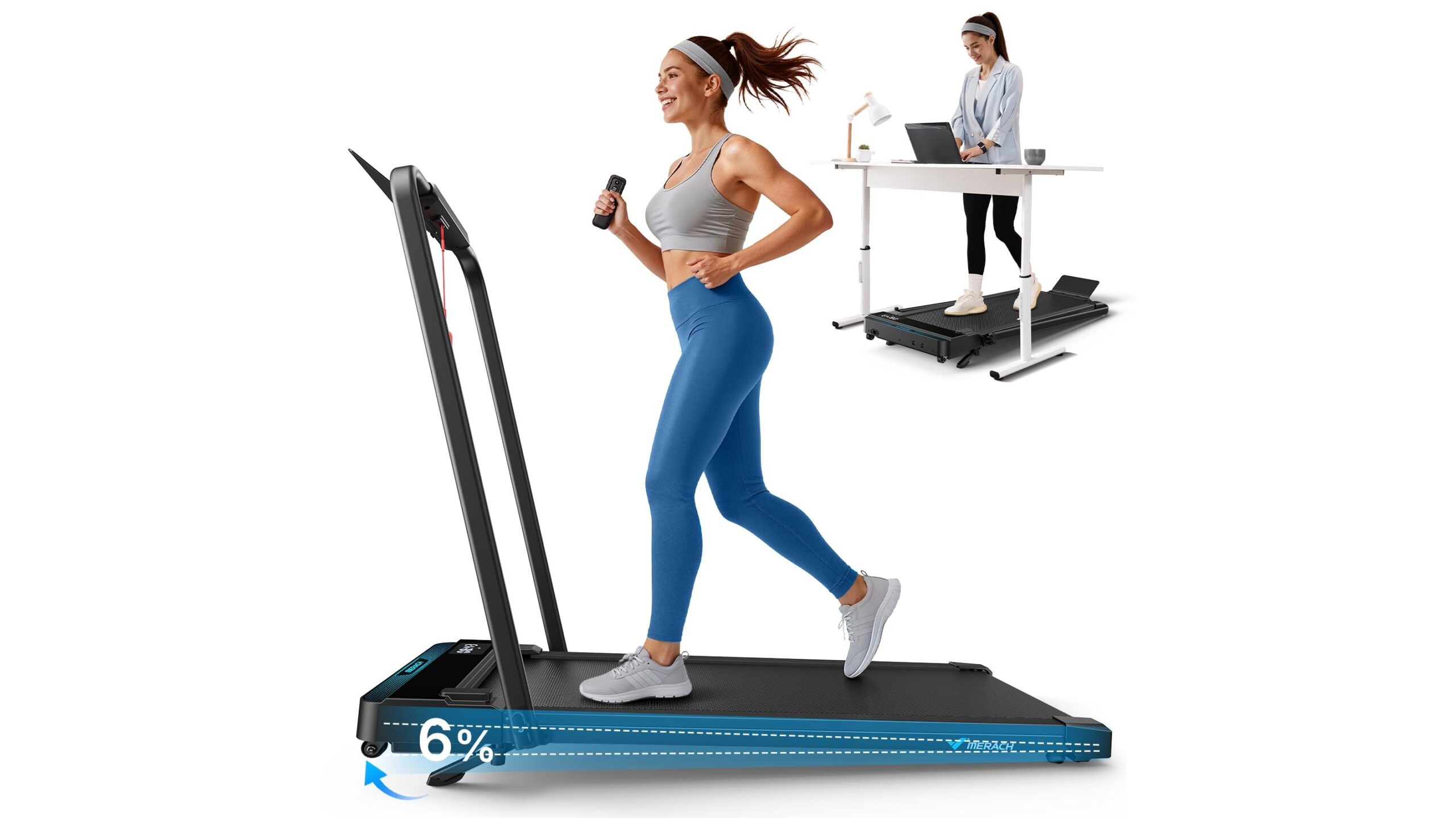 MERACH Walking Pad Treadmill, il tapis roulant 2-in-1 per home gym compatti in offerta su Amazon