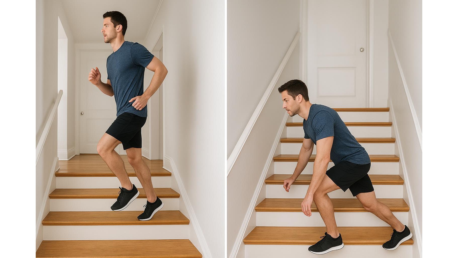 Ladder-style full body home workout using just stairs and bodyweight