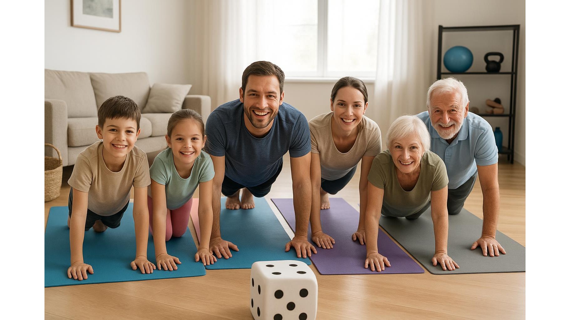 Family dice workout: a 20-minute gamified home routine for all ages