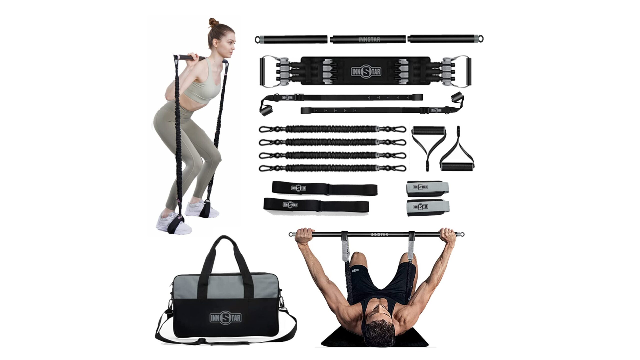 INNSTAR portable home gym 5.0: full body resistance band station at a sharp Amazon price