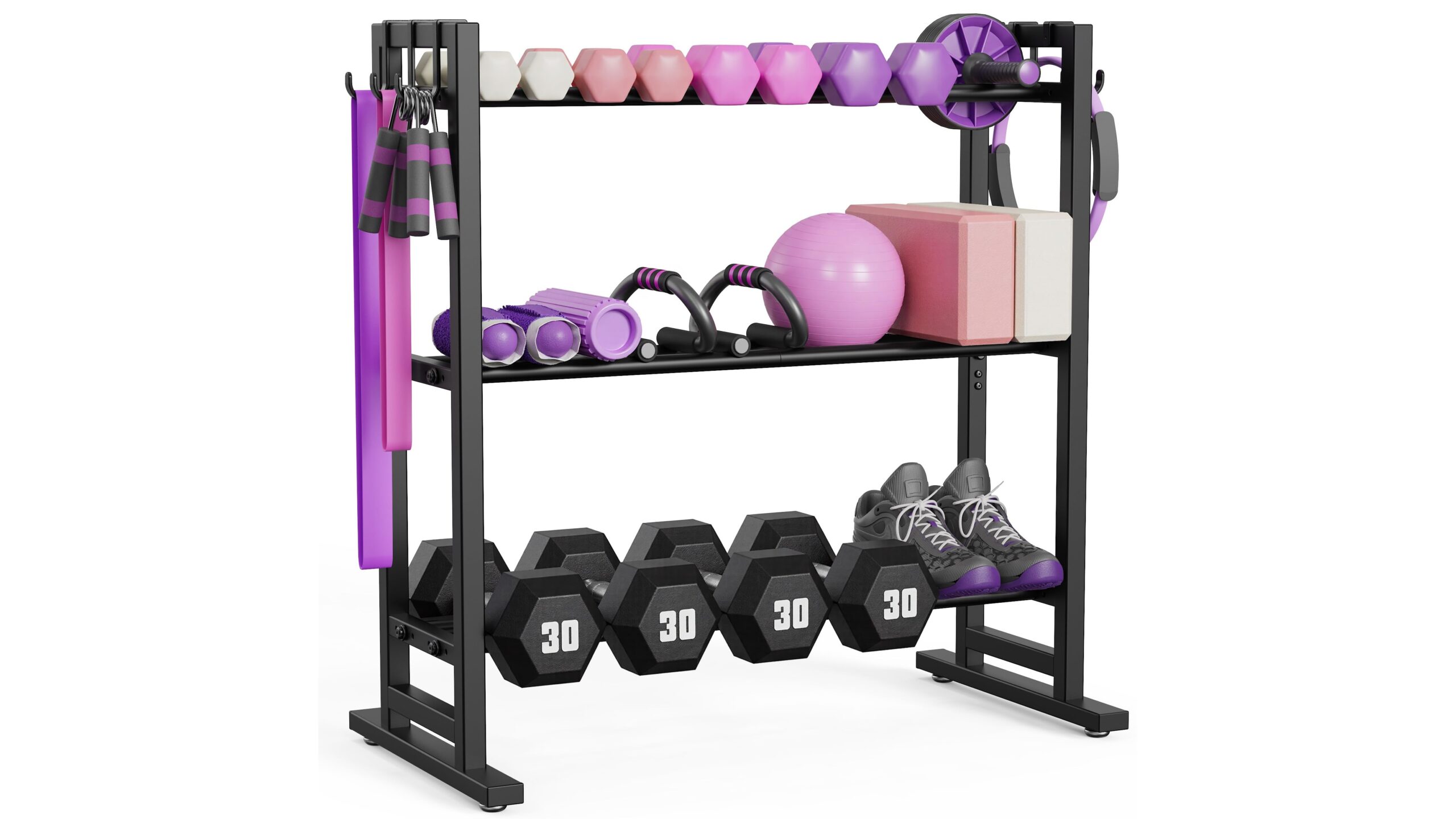 niffgaff 3 tier adjustable dumbbell rack, lo scaffale compatto per manubri da home gym ora a prezzo interessante su Amazon