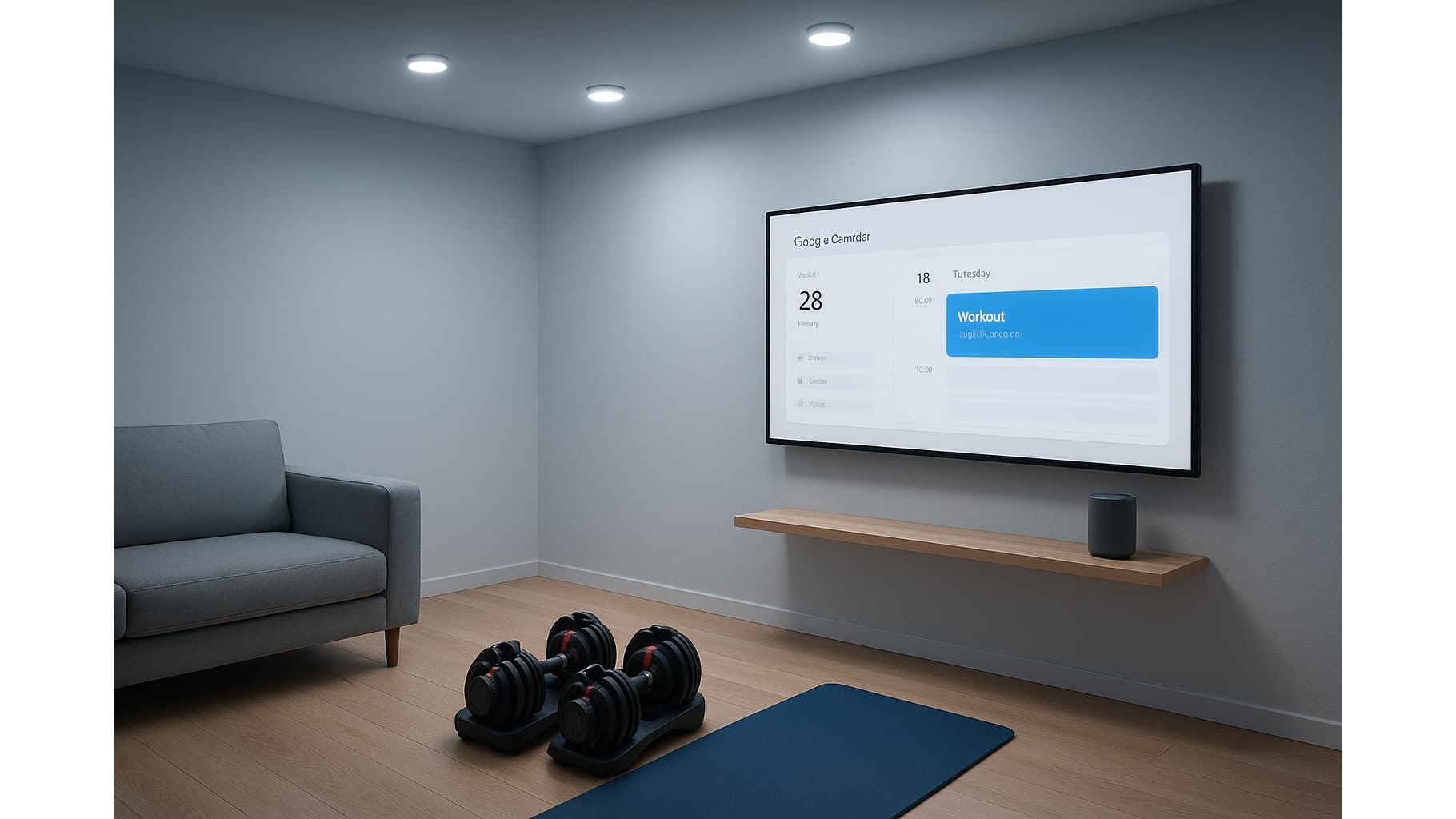Automate your training time: using calendar and smart home triggers to lock in home workouts