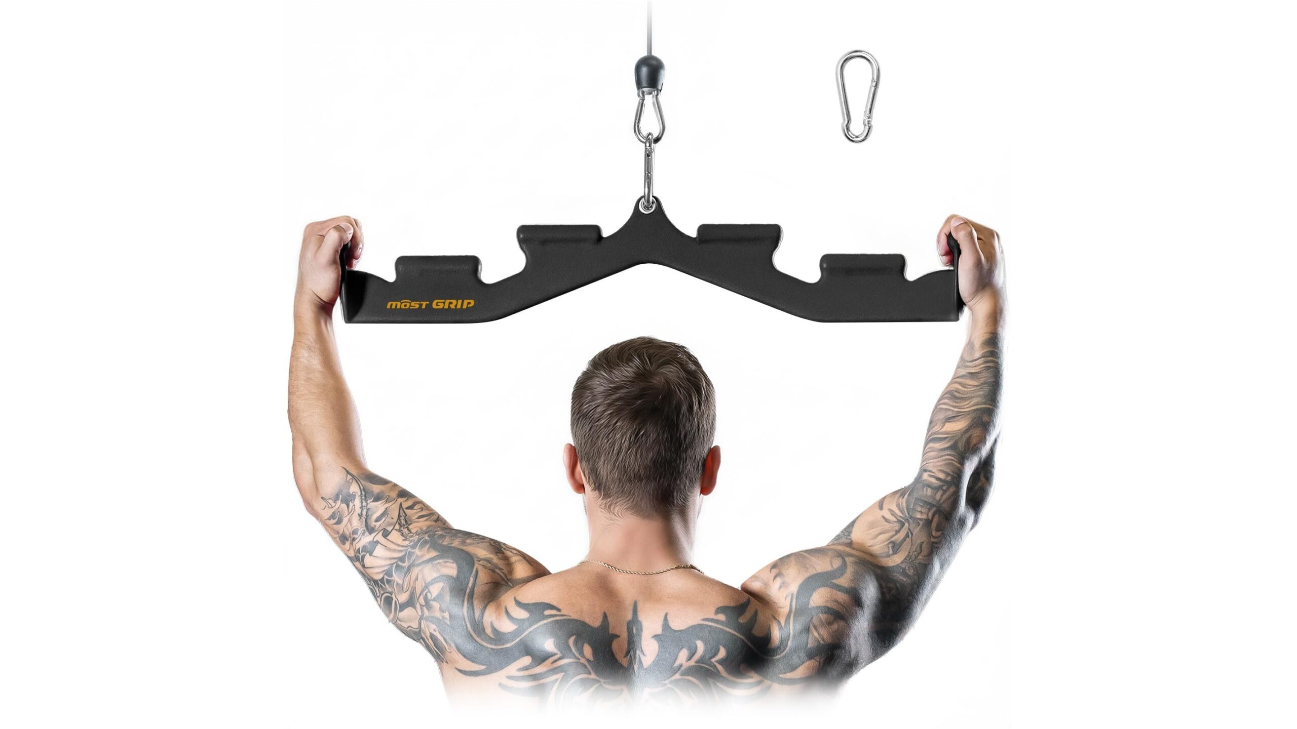 LAT pull down bar with 6 ergonomic handles, a serious back upgrade for your home cable station