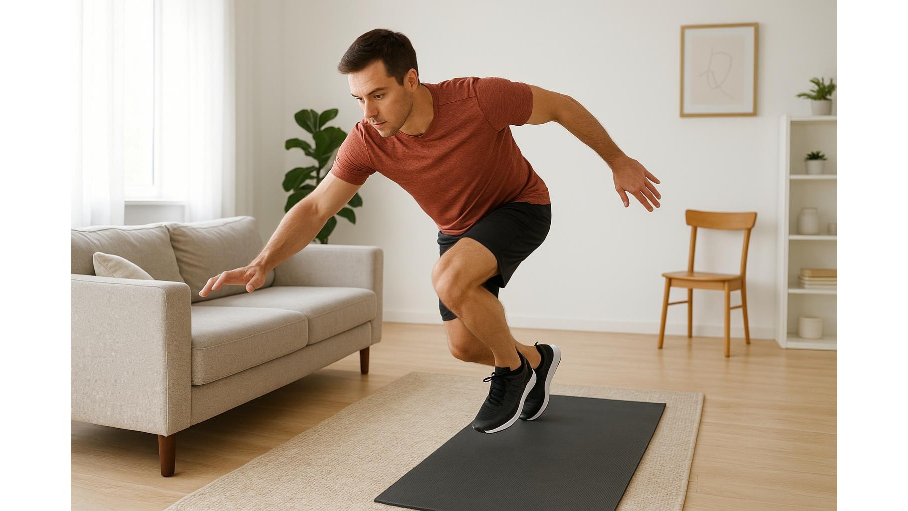 Parkour-inspired home workout: 30-minute agility and strength routine using only furniture and bodyweight