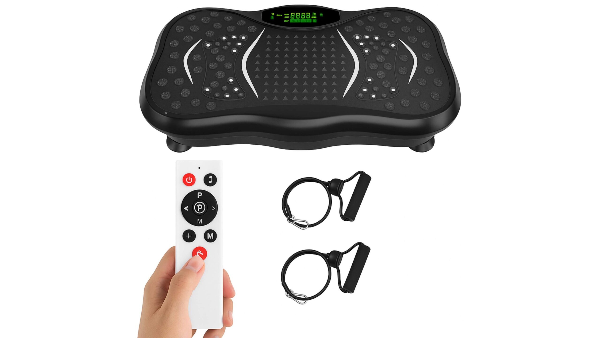 Full body vibration plate with bands: home training platform in promo on Amazon