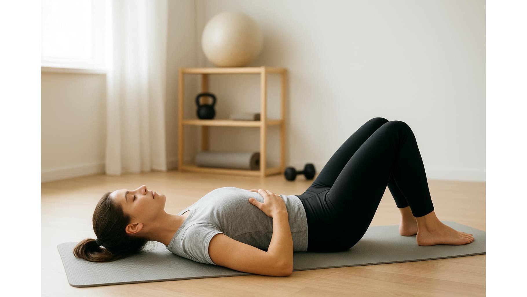 Pelvic floor-friendly recovery routine after home workouts: breathing, stretching and habits