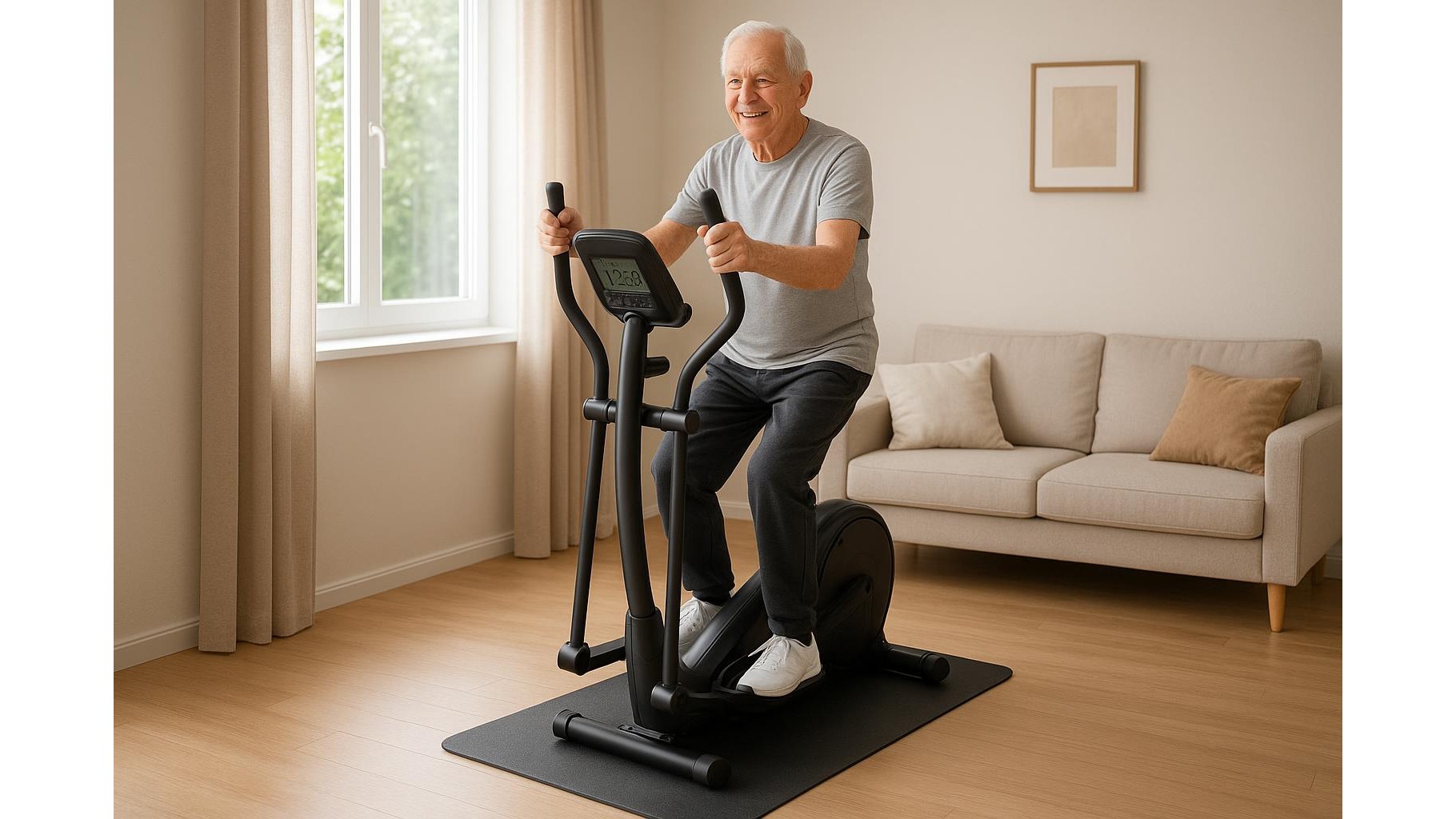 How to choose a quiet compact elliptical for seniors training at home