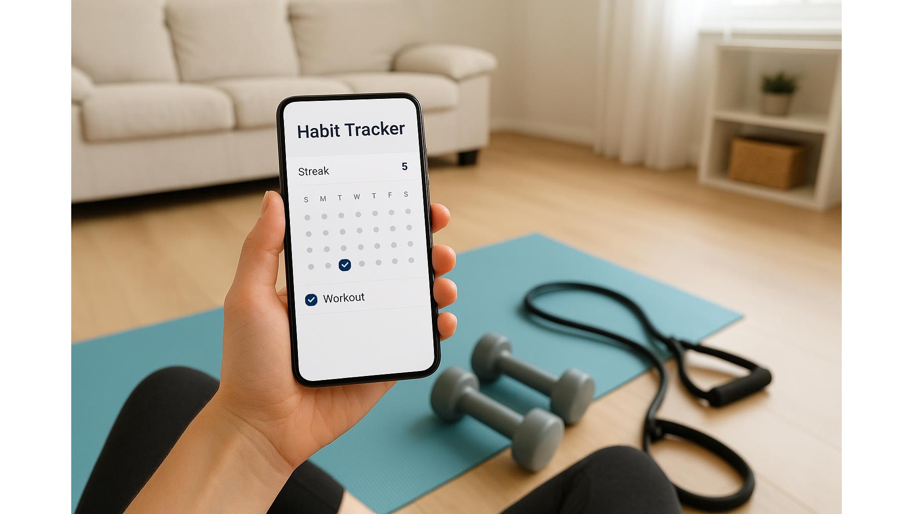 How to choose a simple habit app to build a consistent home workout streak