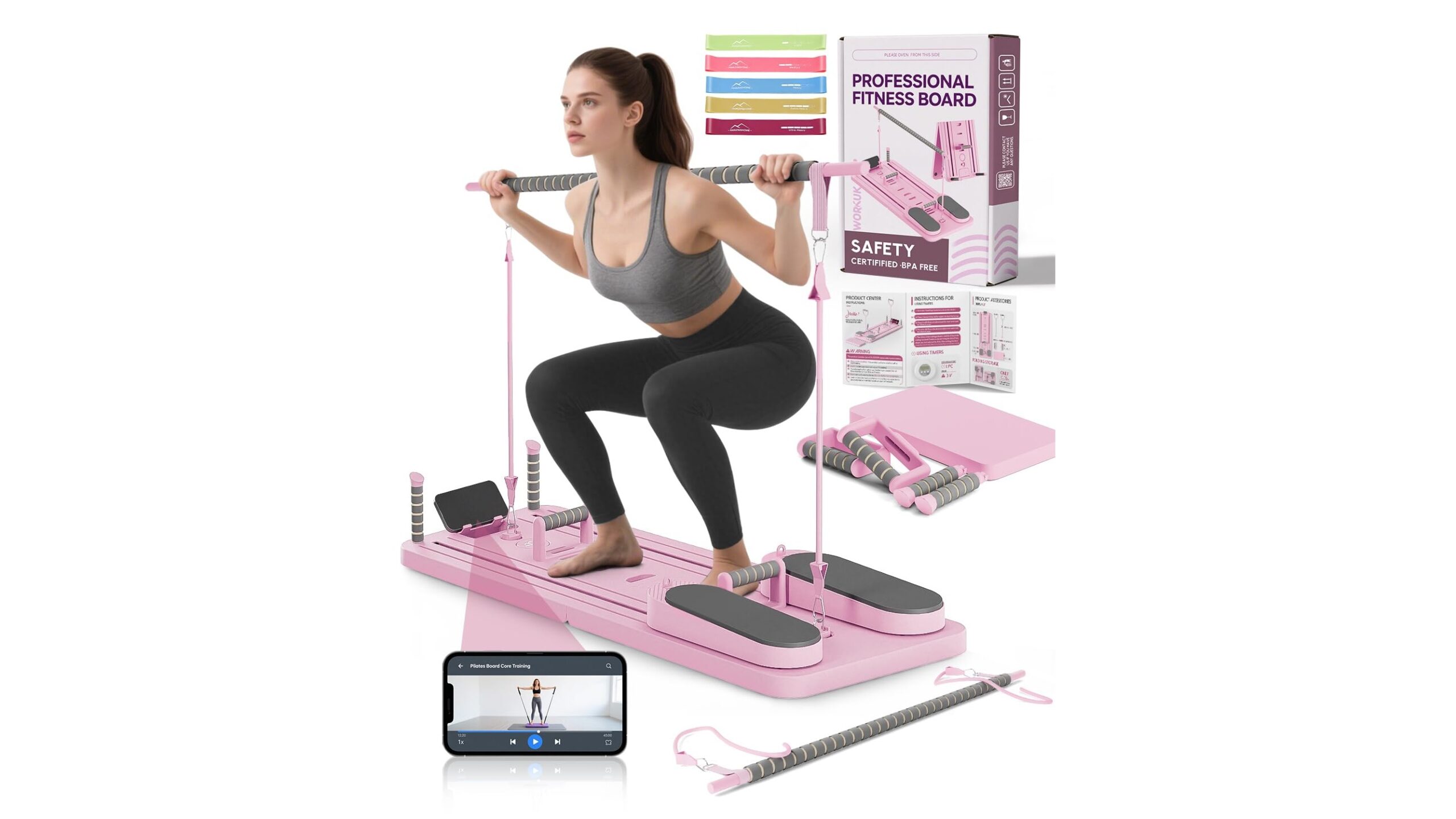 AMAZINGHOME pilates board, compact reformer-style solution for home training now on Amazon