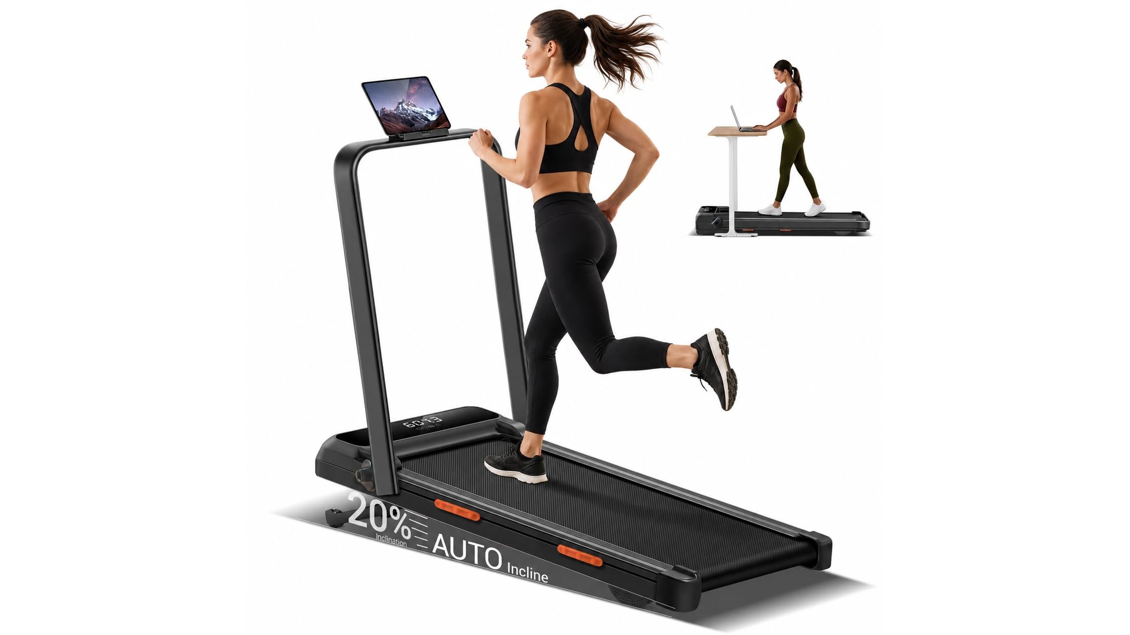 2.5HP walking pad with auto incline, il tapis roulant compatto per trasformare il salotto in una cardio zone