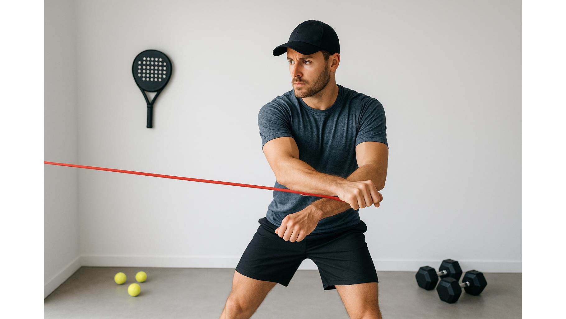 Home strength workout for tennis and padel players: 40‑minute band and dumbbell routine