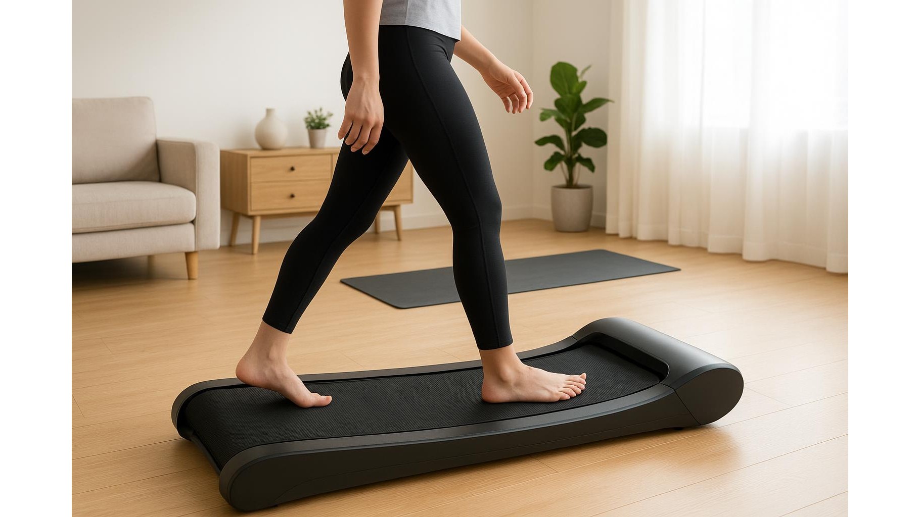 Curved walking pads for barefoot training at home: how to choose a motor‑free model