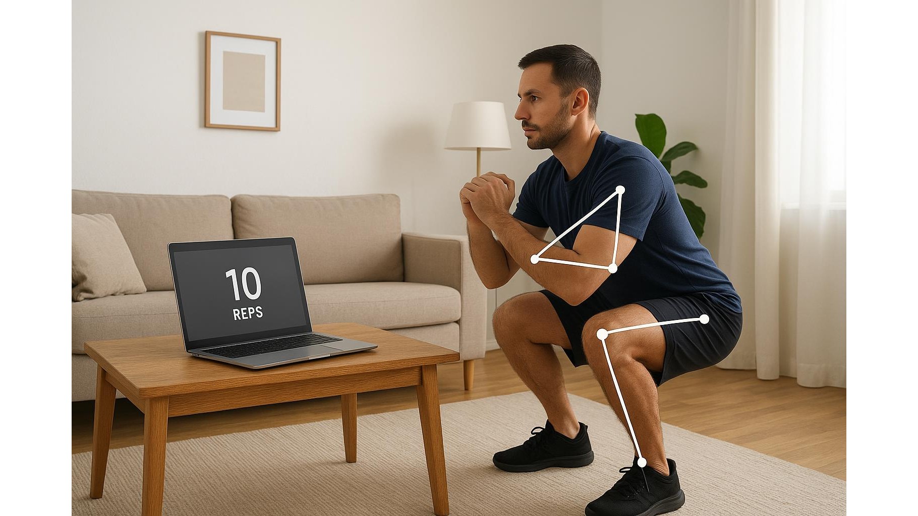Using your laptop webcam as a rep counter: home‑friendly AI tools that track form and sets