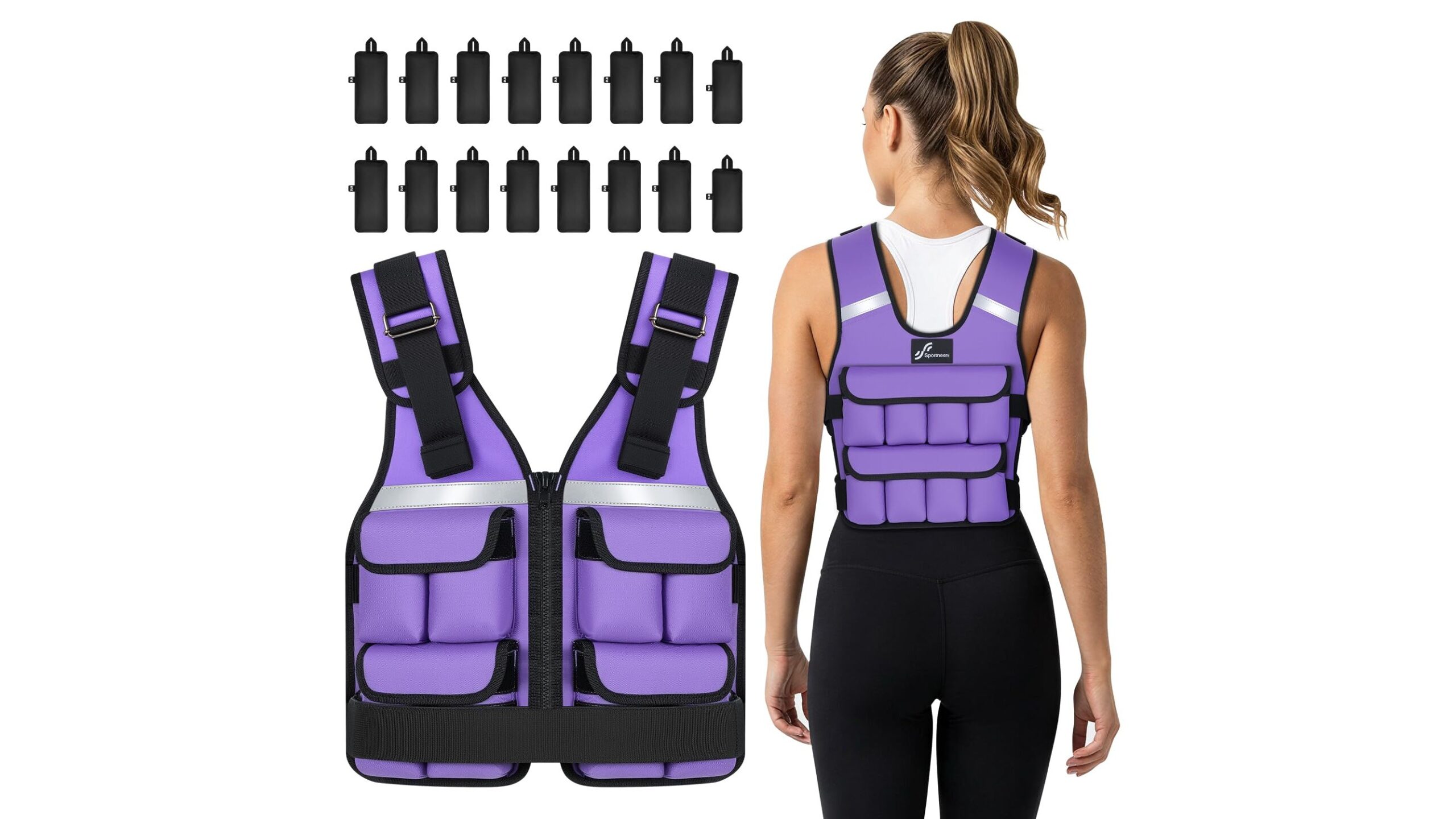 Sportneer adjustable weighted vest, versatile load system for home strength sessions on Amazon
