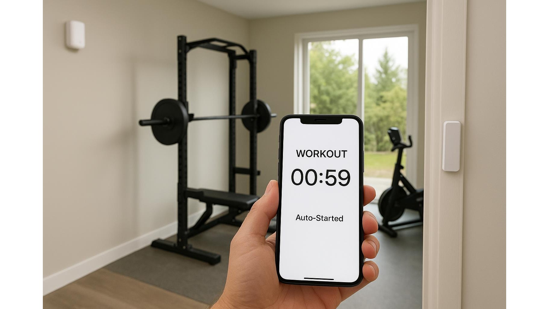 Using motion and door sensors to automate your home workout tracking