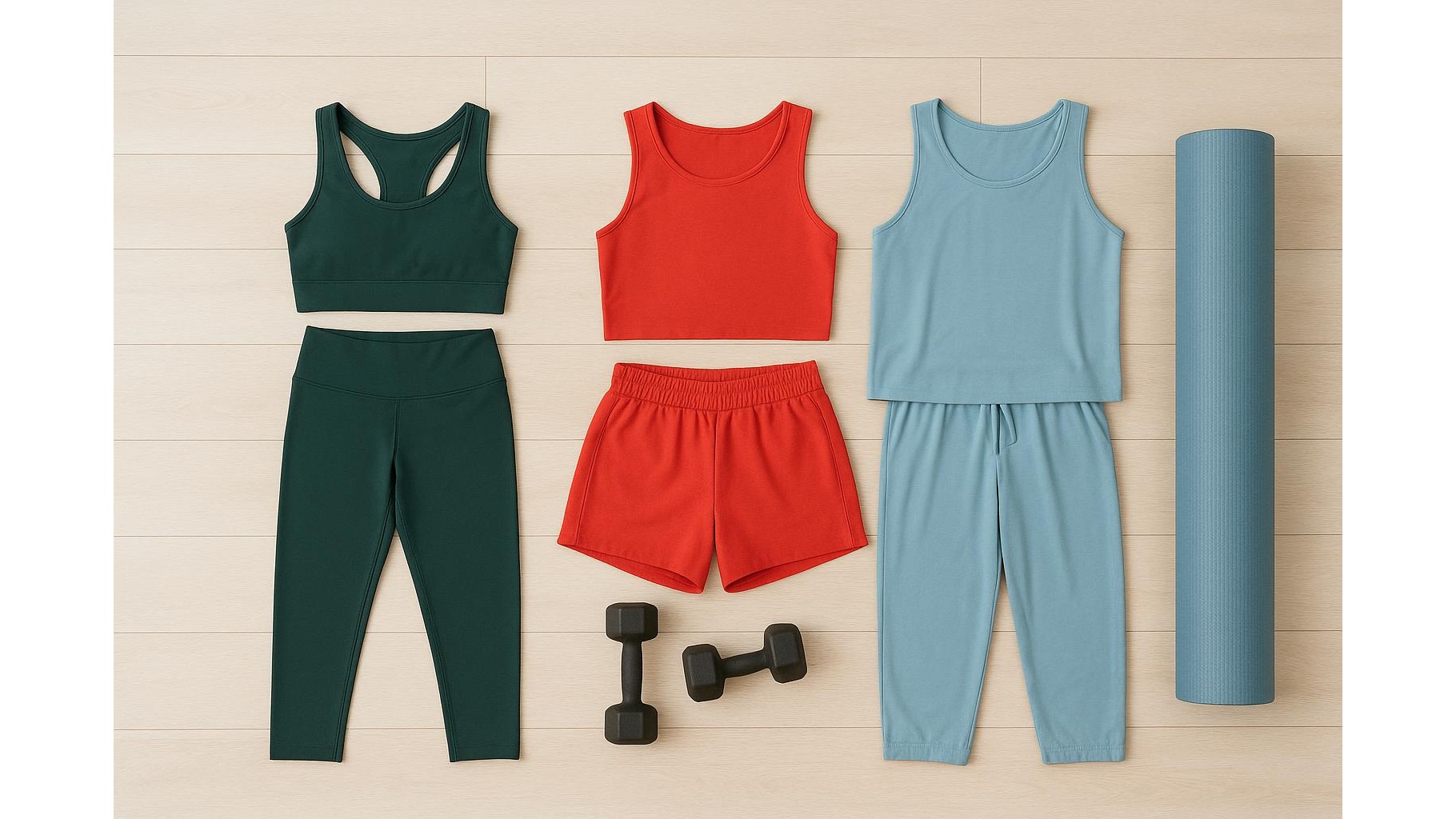 Color-coded outfits for home training: create a simple system for strength, cardio and recovery days