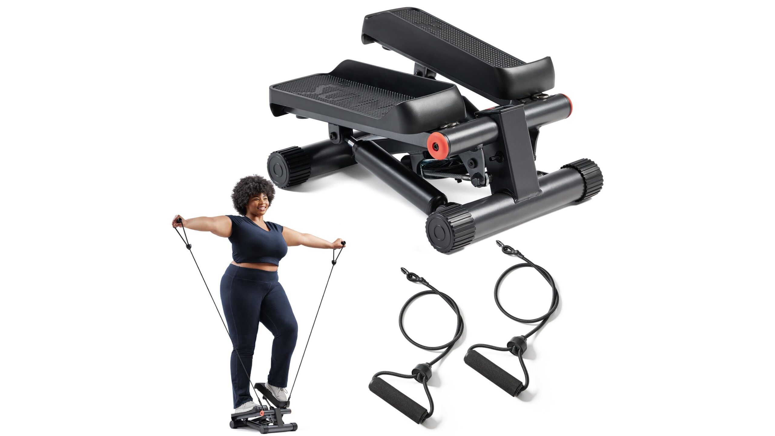 Sunny Health & Fitness mini stepper con app SunnyFit, cardio compatto perfetto per piccoli spazi