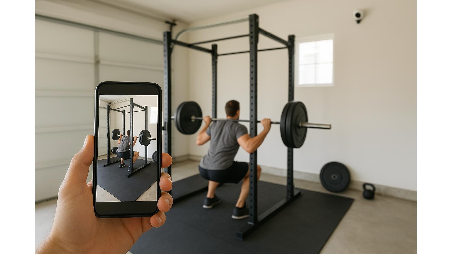 Using smart home security cameras as instant form‑check tools in your home gym