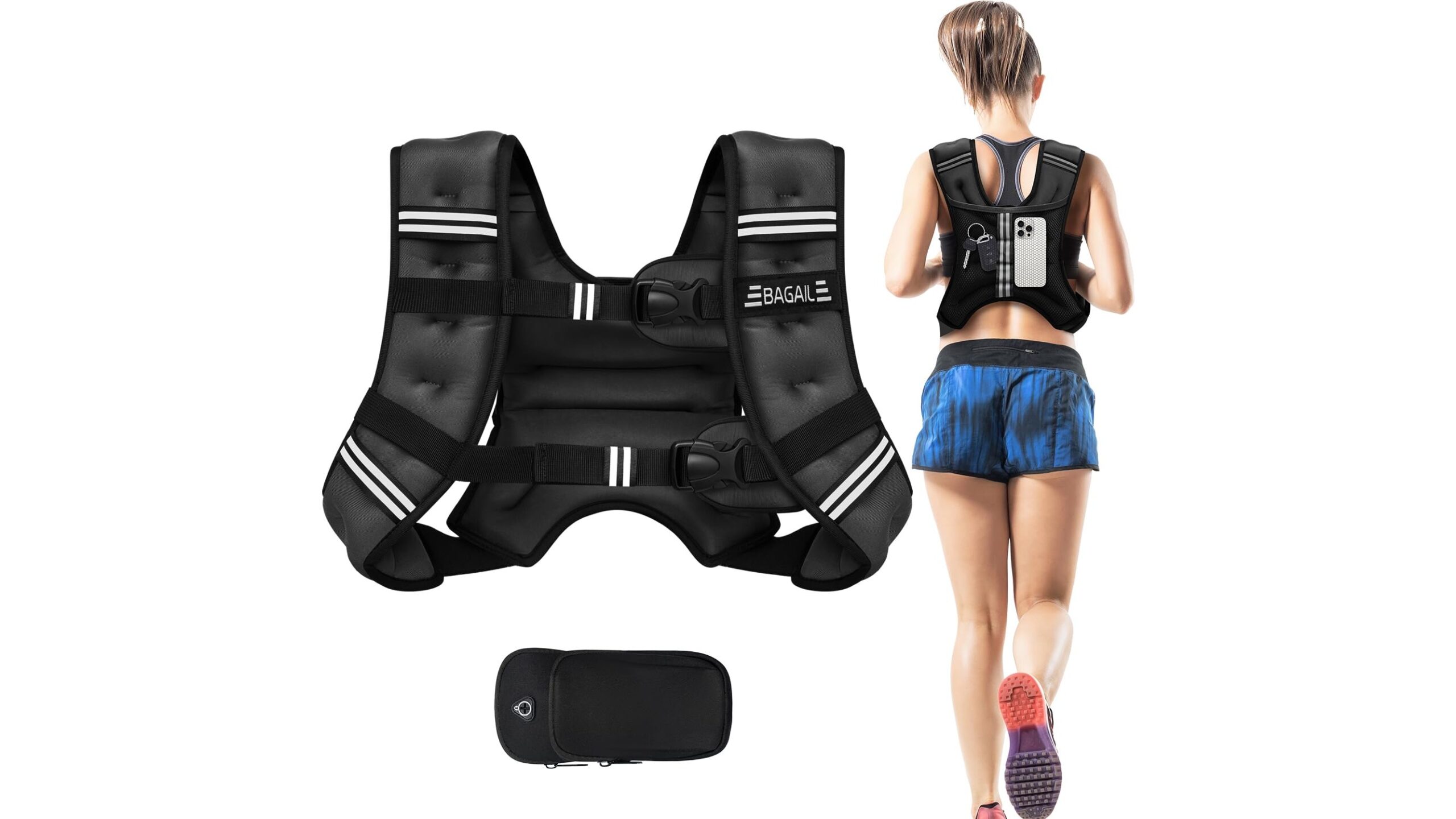 BAGAIL weighted vest for home strength and cardio, adjustable training load on Amazon