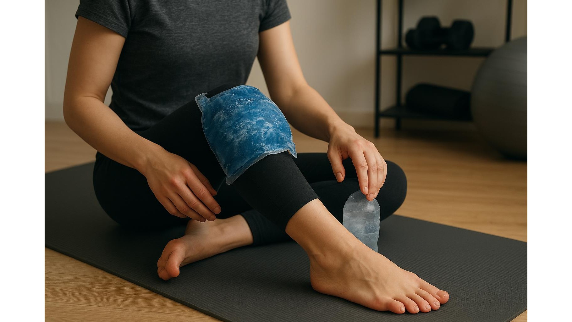 DIY ice massage at home: using frozen bottles and packs after hard cardio sessions