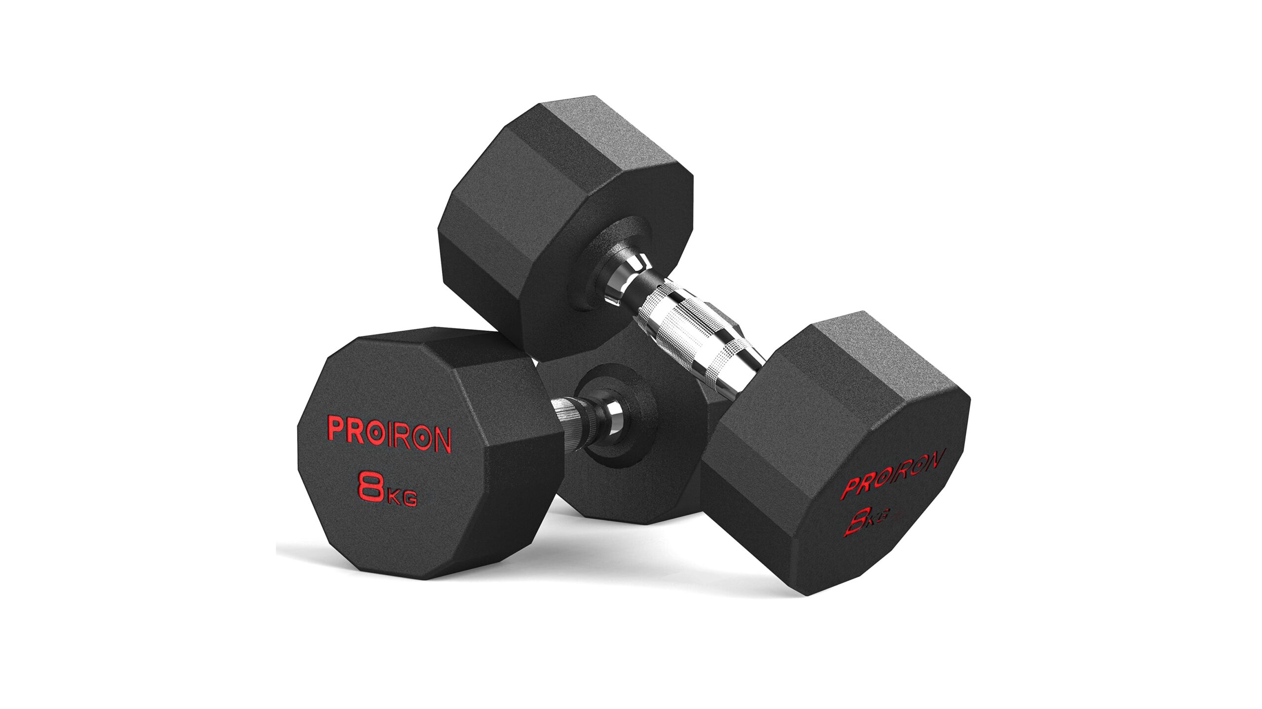 PROIRON rubber dumbbells, durable odorless weights ideal for daily home strength sessions