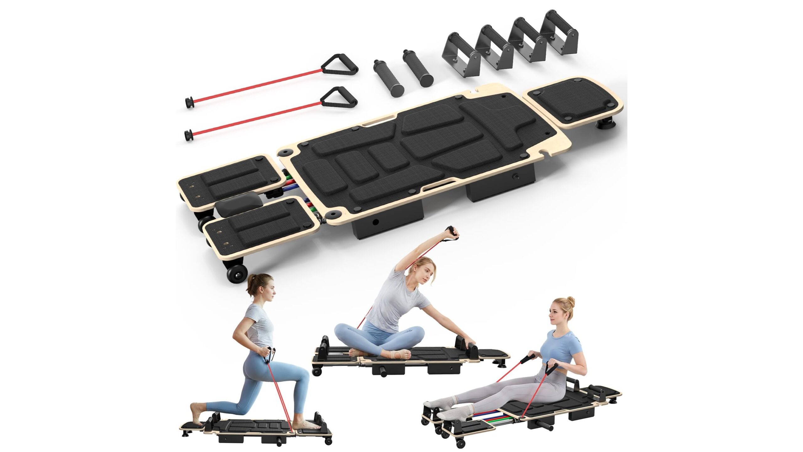 Pilates board reformer for home workout, a compact 5‑in‑1 solution now on Amazon