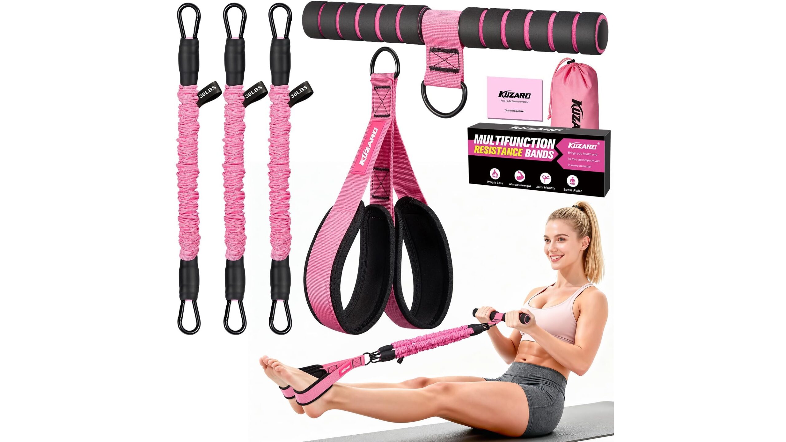 Multifunction pedal resistance band set, a tiny full‑body home gym on Amazon