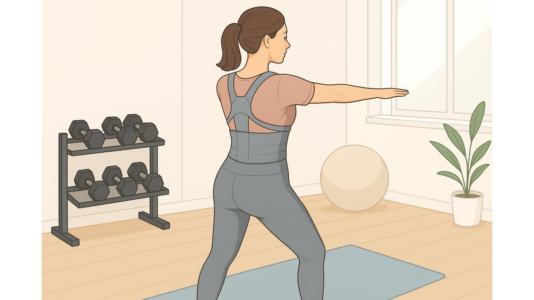 Home workout outfits for athletes with scoliosis or back braces