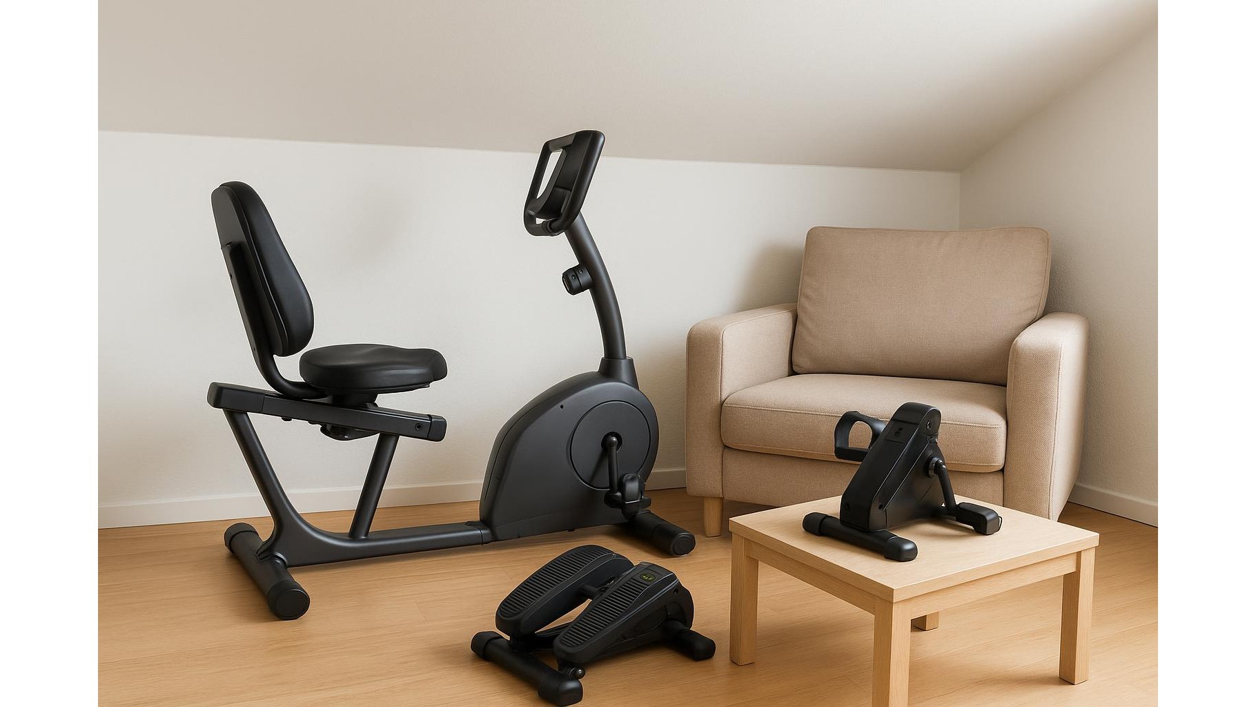 Seated cardio only: how to build a low-impact, low-ceiling machine setup at home