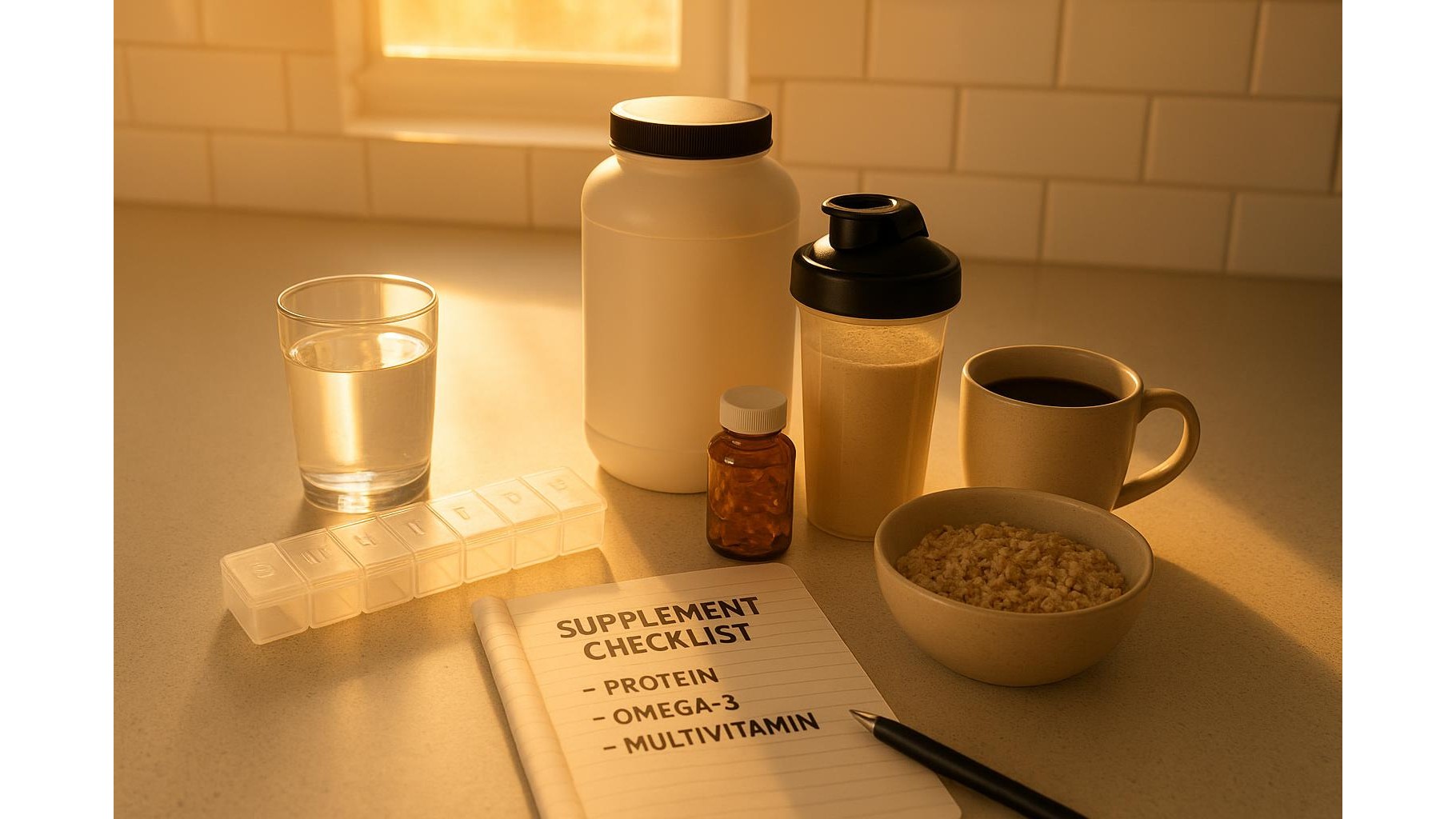 Simple morning supplement routine for home training: a realistic plan you can actually remember