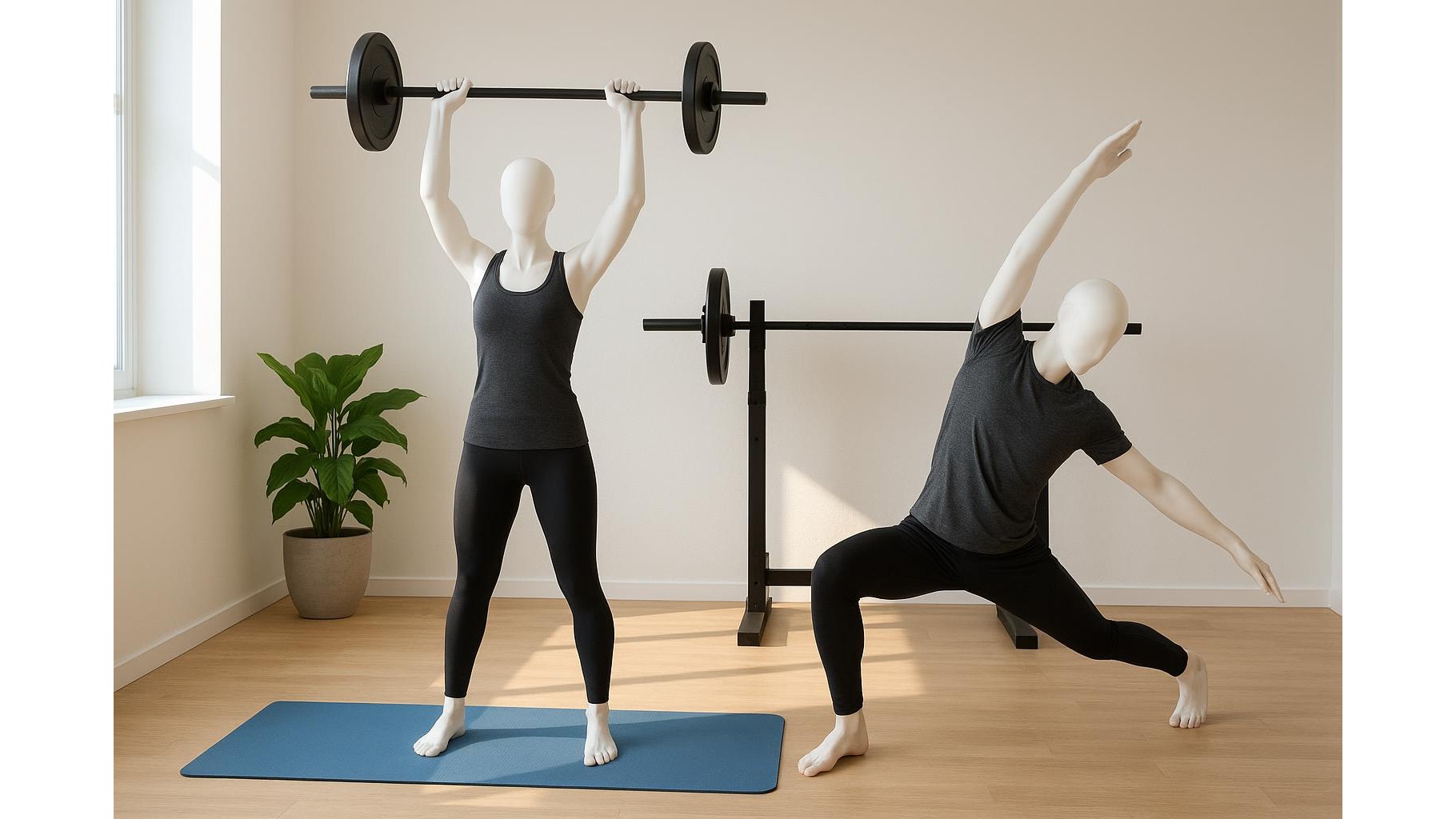 Home gym tops that work for both lifting and stretching days