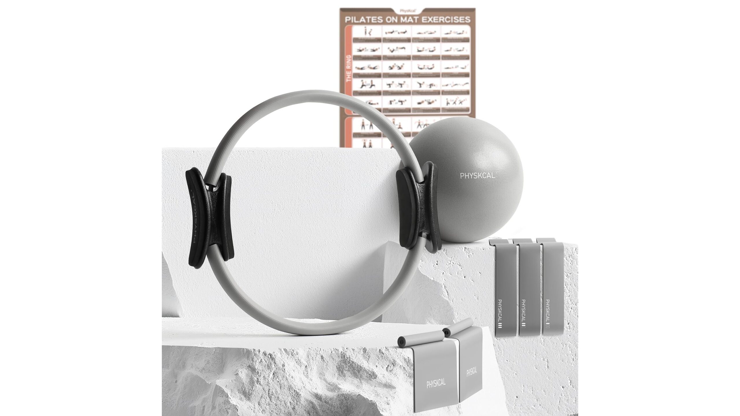 PhysKcal pilates set, kit completo per allenarsi sul tappetino a casa ora in promo