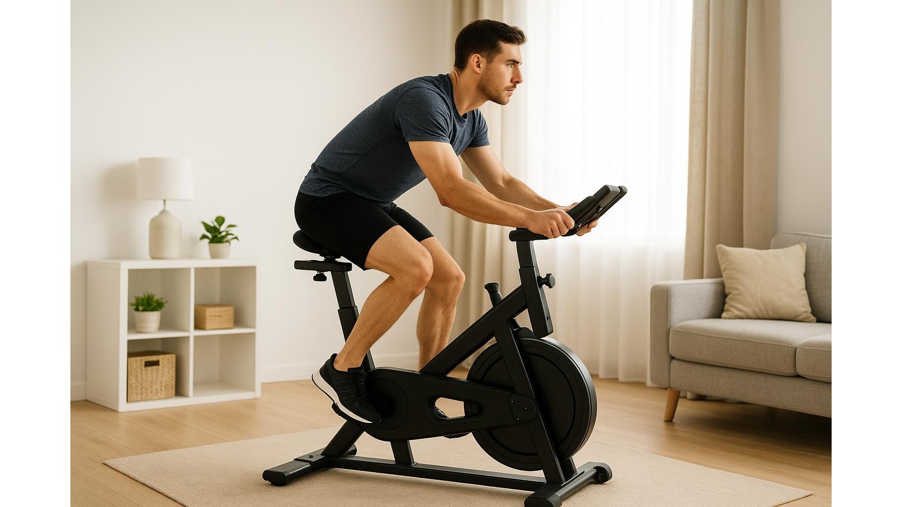 Sprint-style intervals on a home exercise bike: beginner plan for fat loss and conditioning