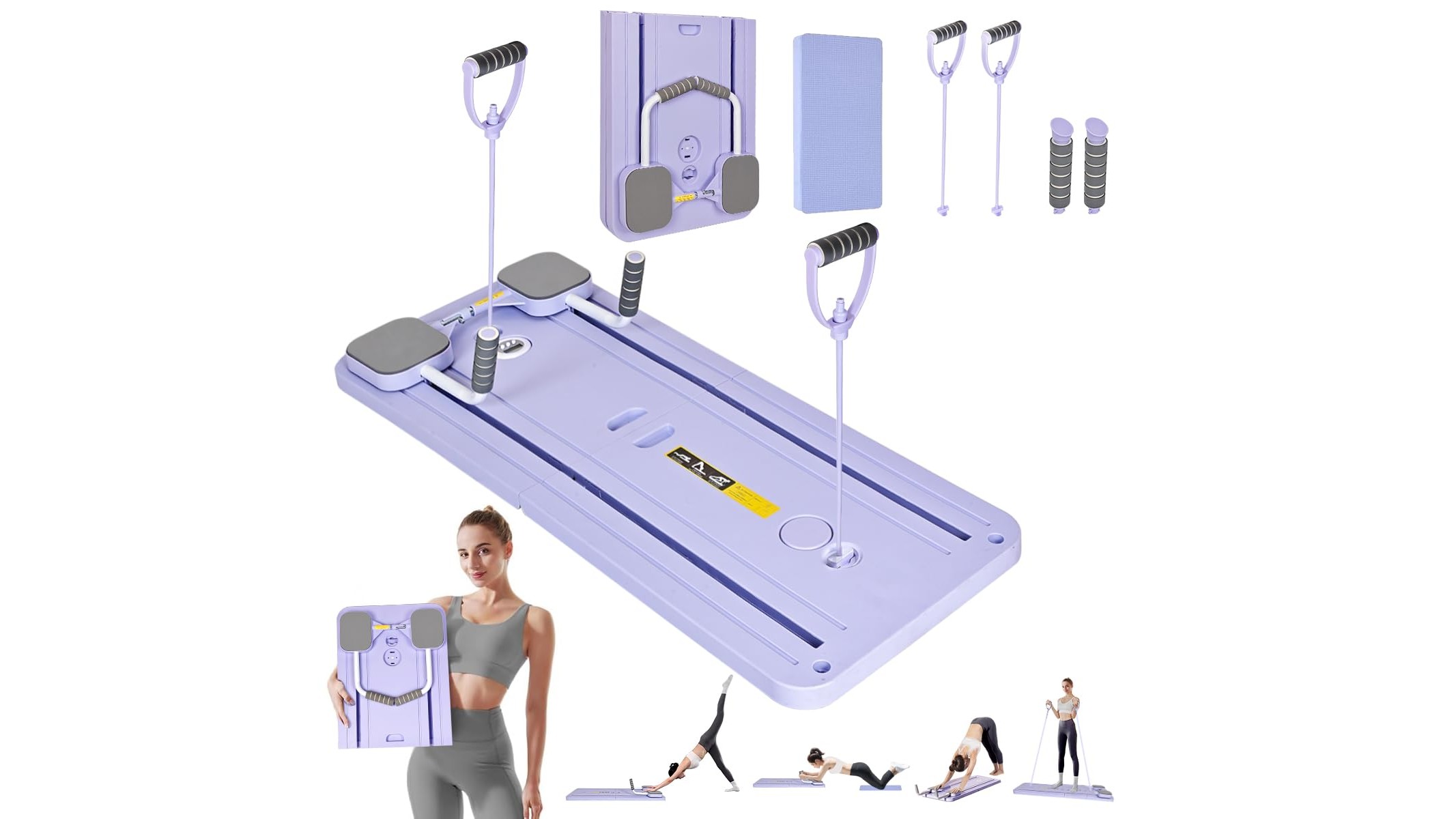 Portable Pilates reformer board, a foldable core trainer for home workouts on Amazon