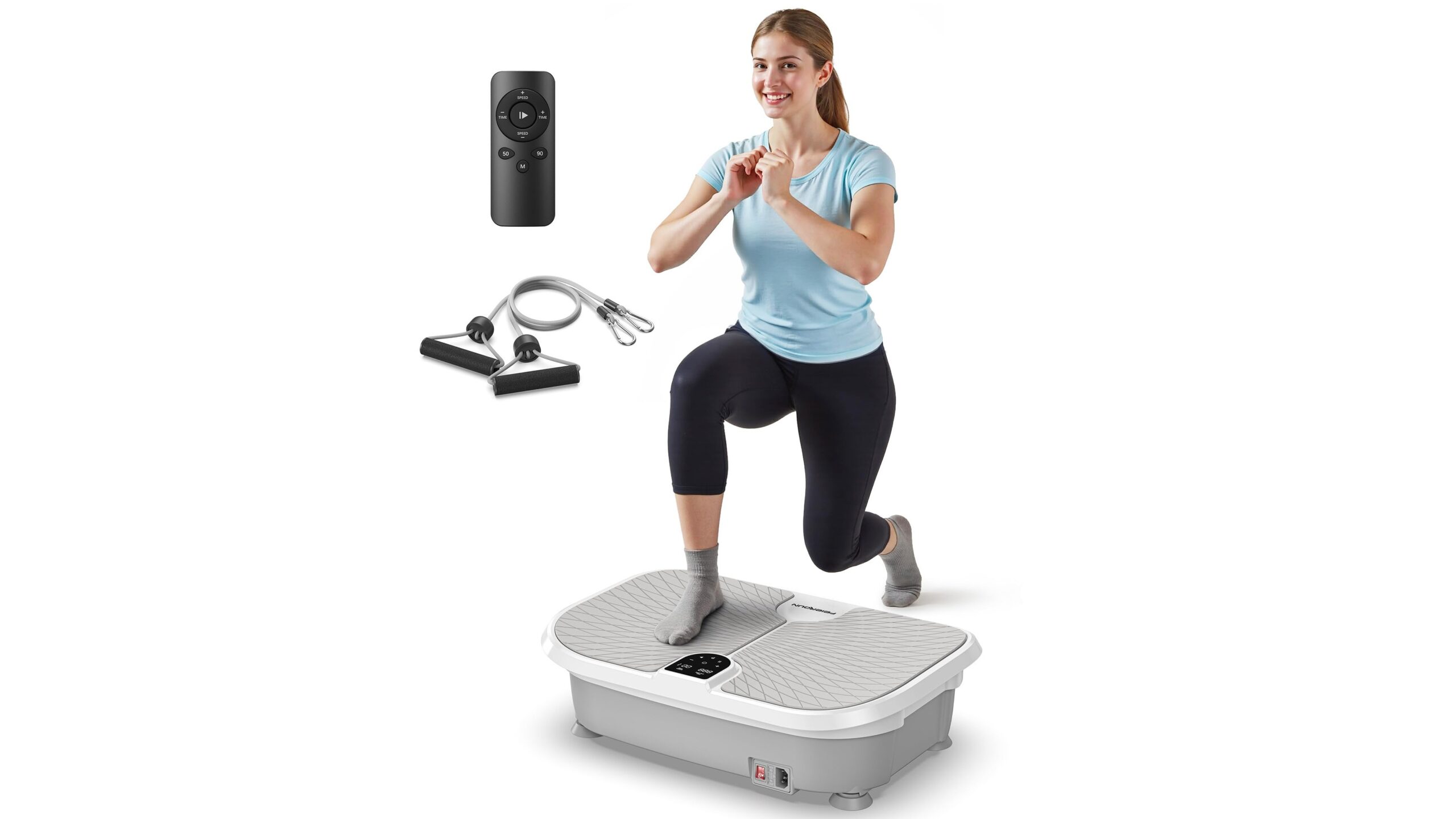 FEIERDUN vibration plate exercise machine, full-body home training at an inviting Amazon price