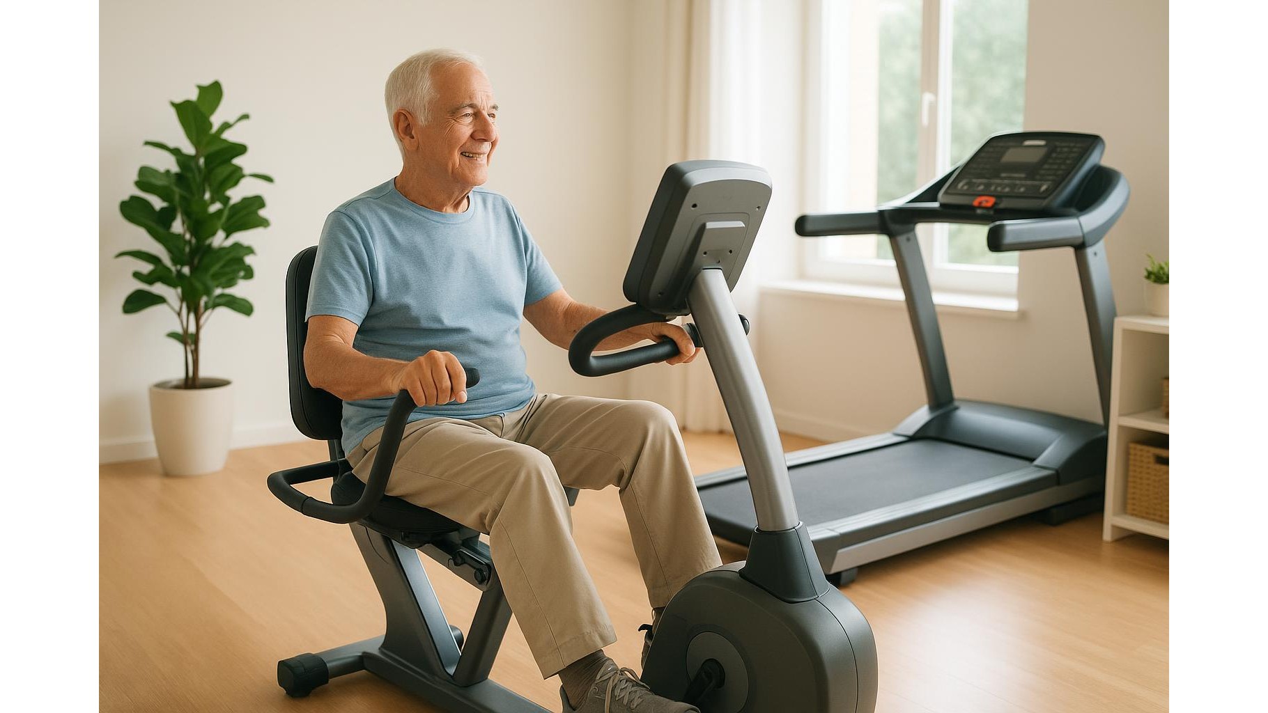 Home cardio machines for seniors with weak grip: safer handles, harnesses and console features to look for