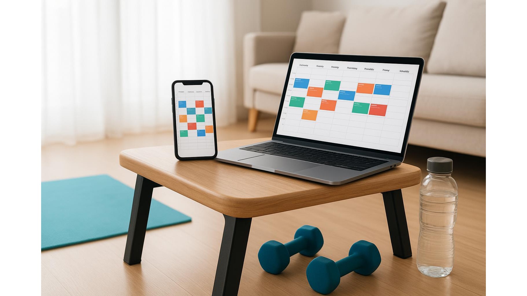 Using basic calendar and reminder apps as your personal home workout accountability partner