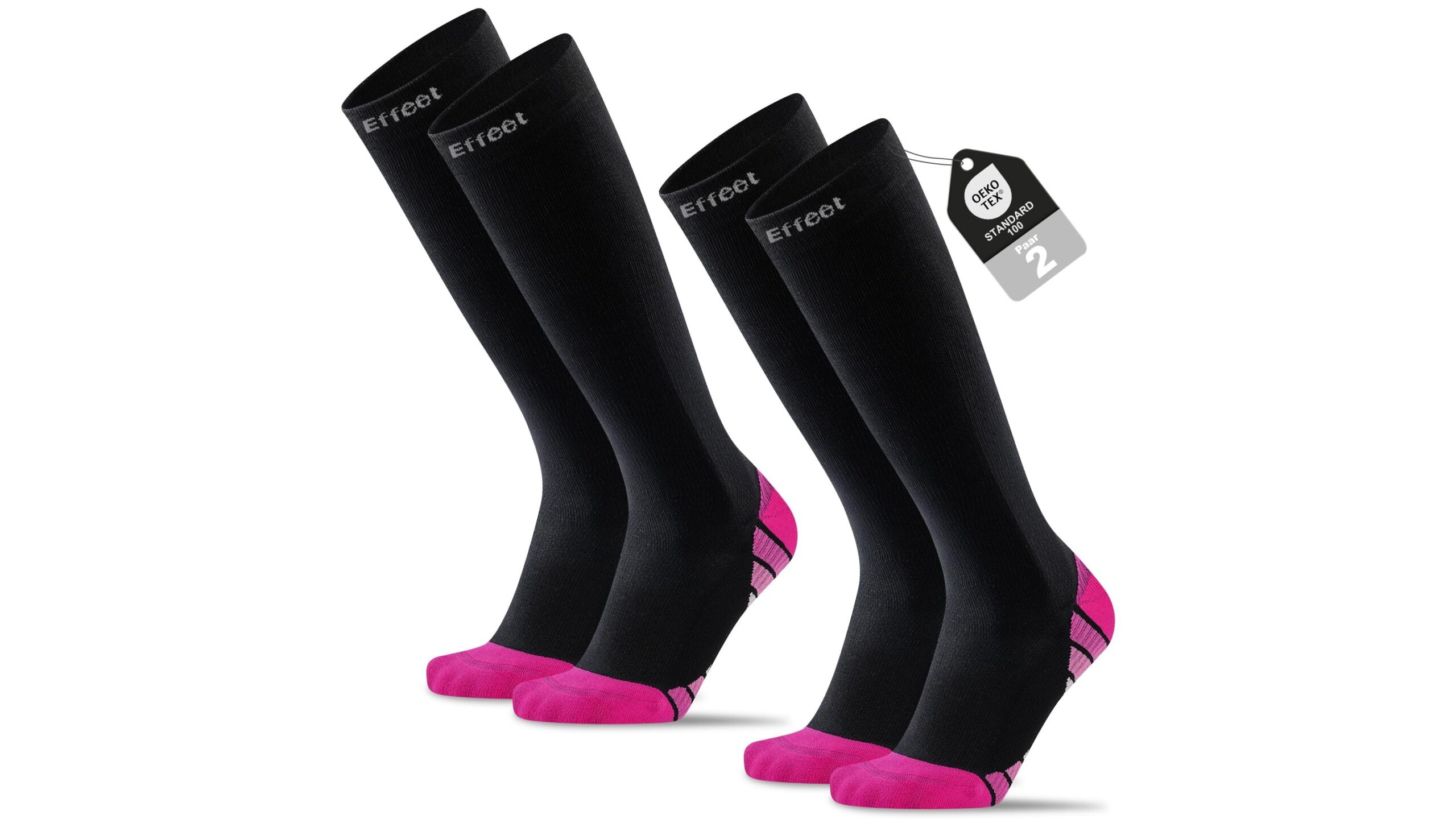 Effeet compression flight socks, cushioned knee-high support that doubles for long home workouts