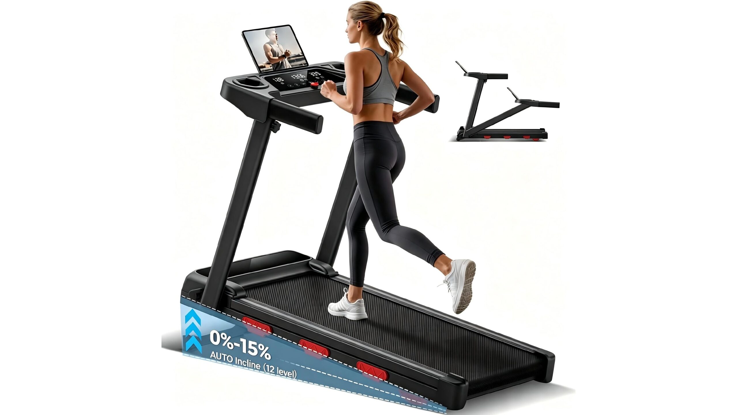 Foldable walking pad with auto incline, il tappeto perfetto per portare il running in salotto