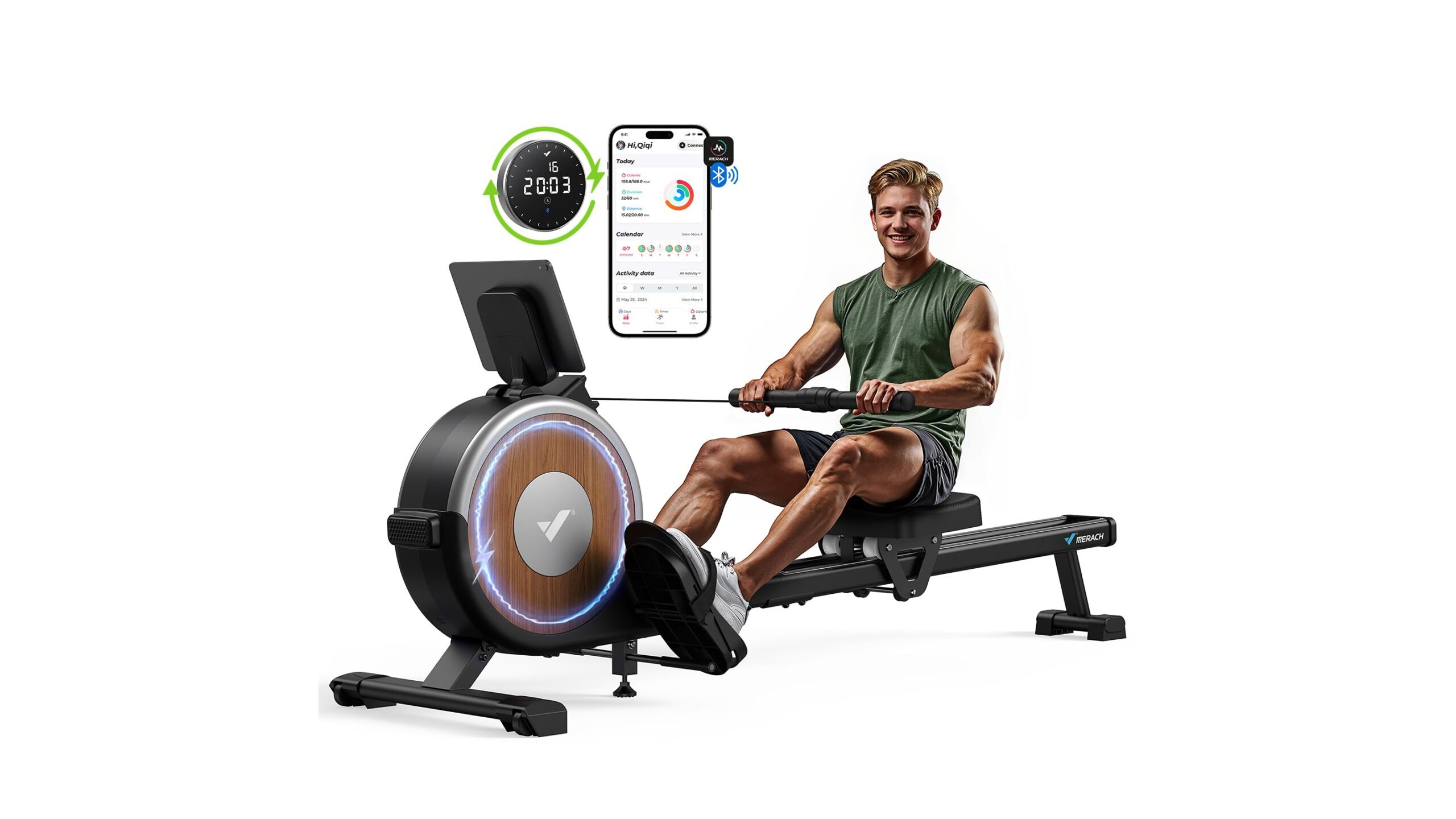 Merach rowing machine per home gym: vogatore magnetico silenzioso in offerta su Amazon