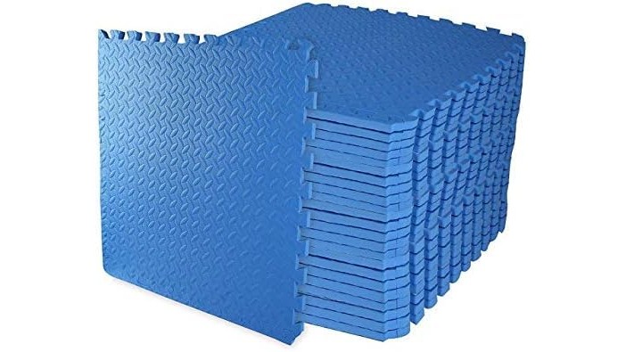 ComFy Mat gym flooring mat, foam tiles for safer and quieter home workouts on Amazon