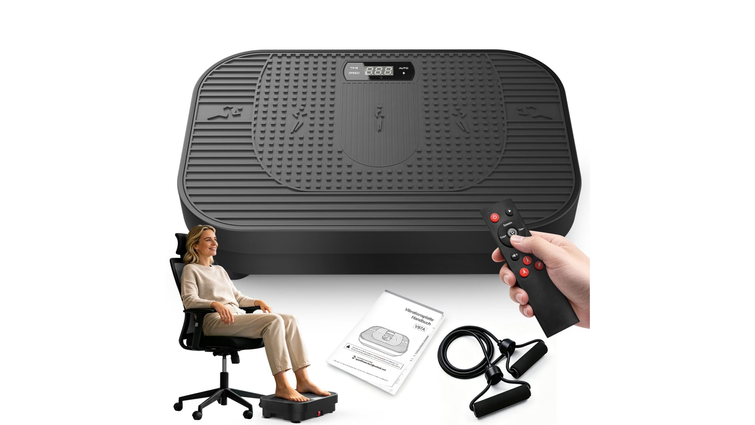 Neezee vibration plate for home workouts, full-body training machine in promo on Amazon