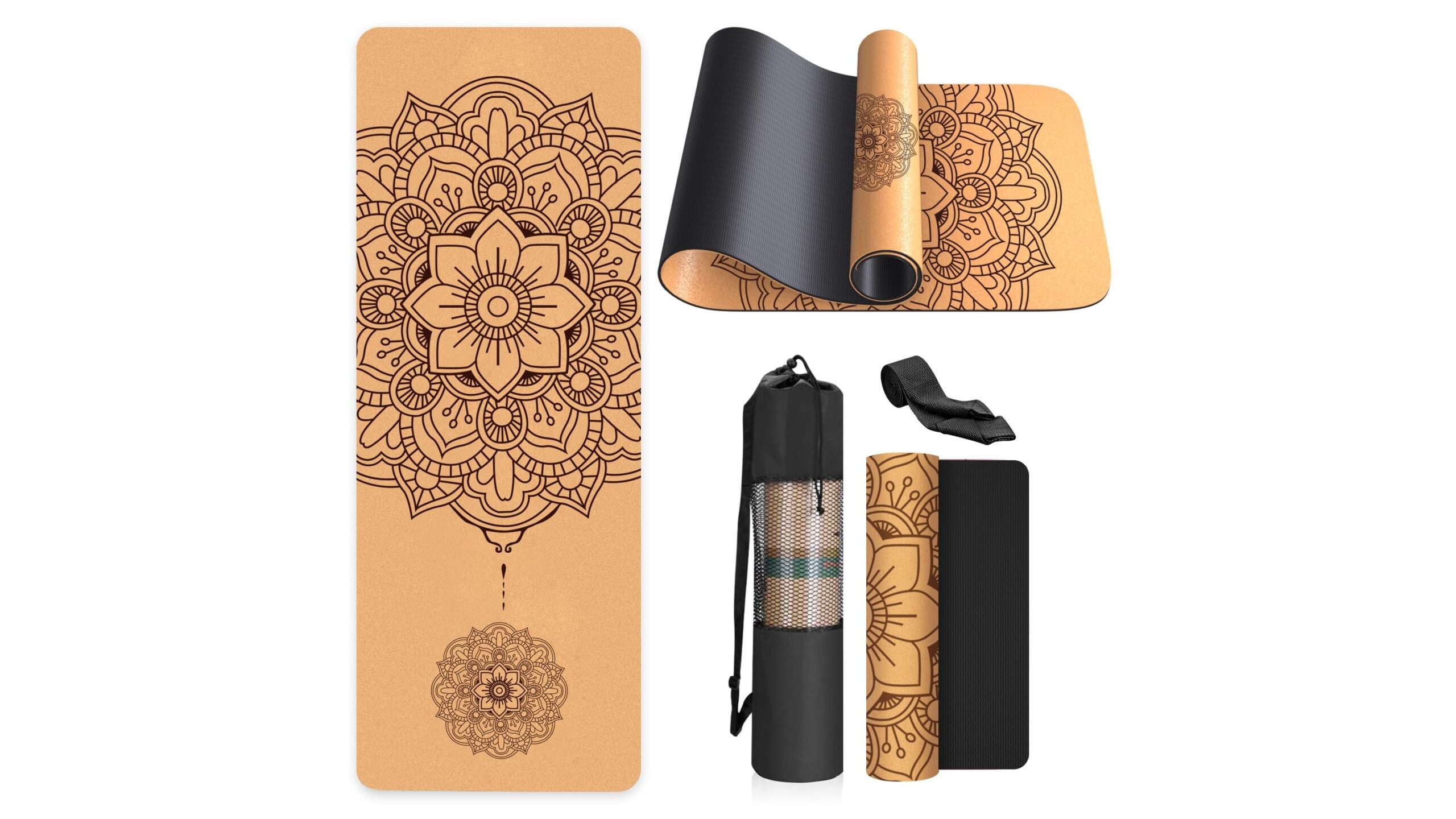 Eco-friendly cork yoga mat, a grippy home training base now highlighted on Amazon