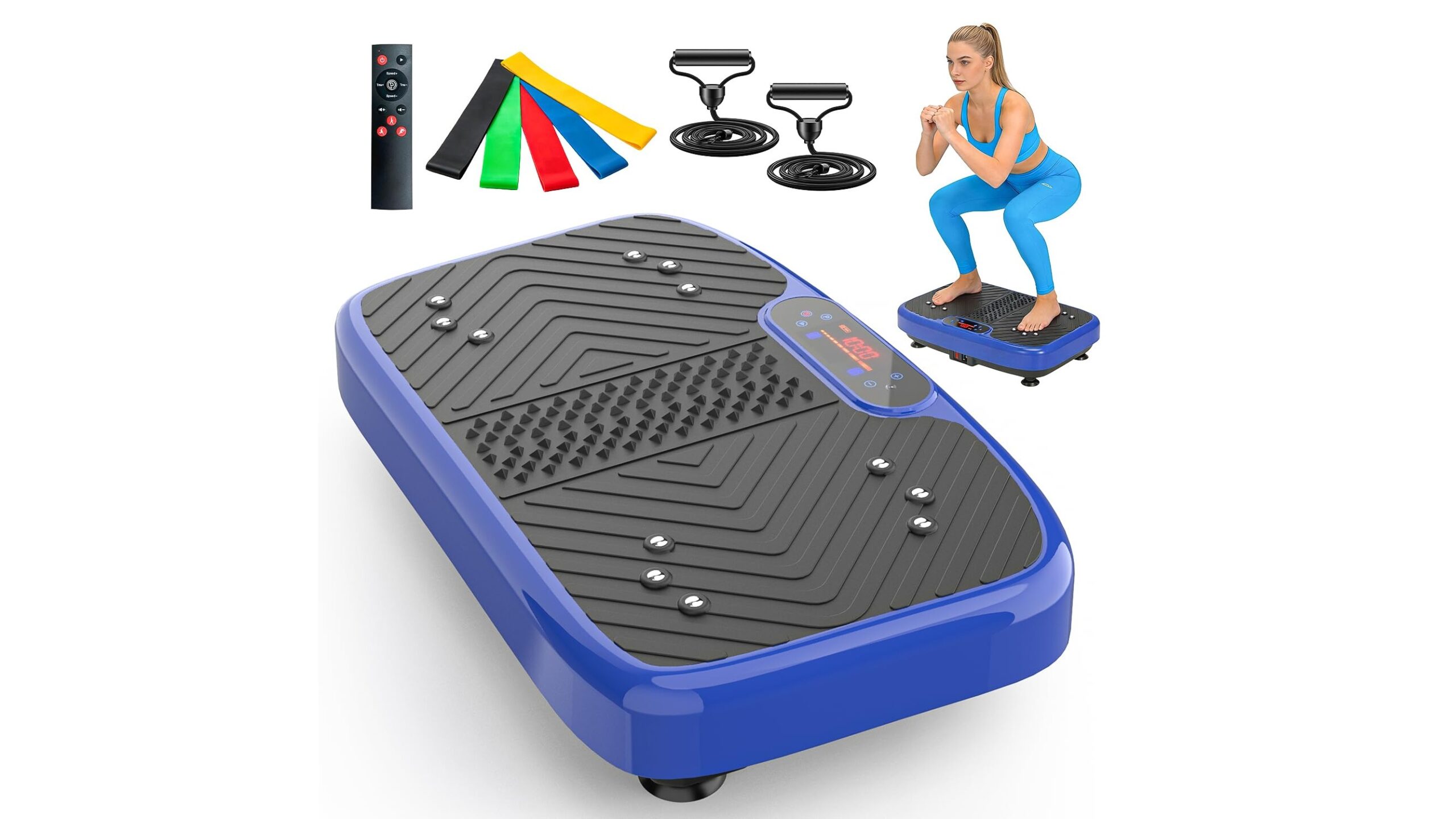 Vibration Plate Exercise Machine weight loss, full body home trainer in promo on Amazon